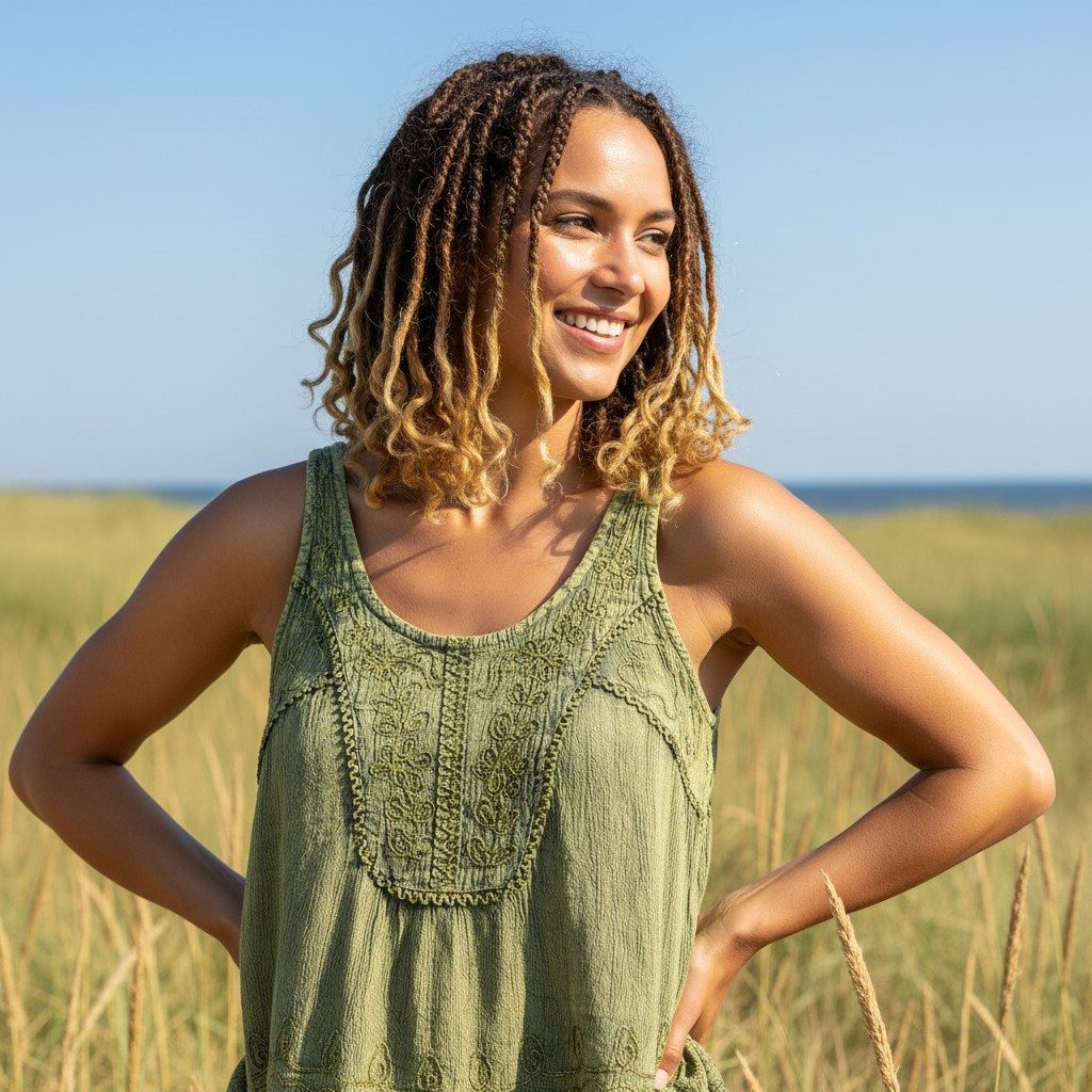 Guru-Shop T-Shirt Besticktes Top Boho chic, kurzes lockeres.. alternative B günstig online kaufen