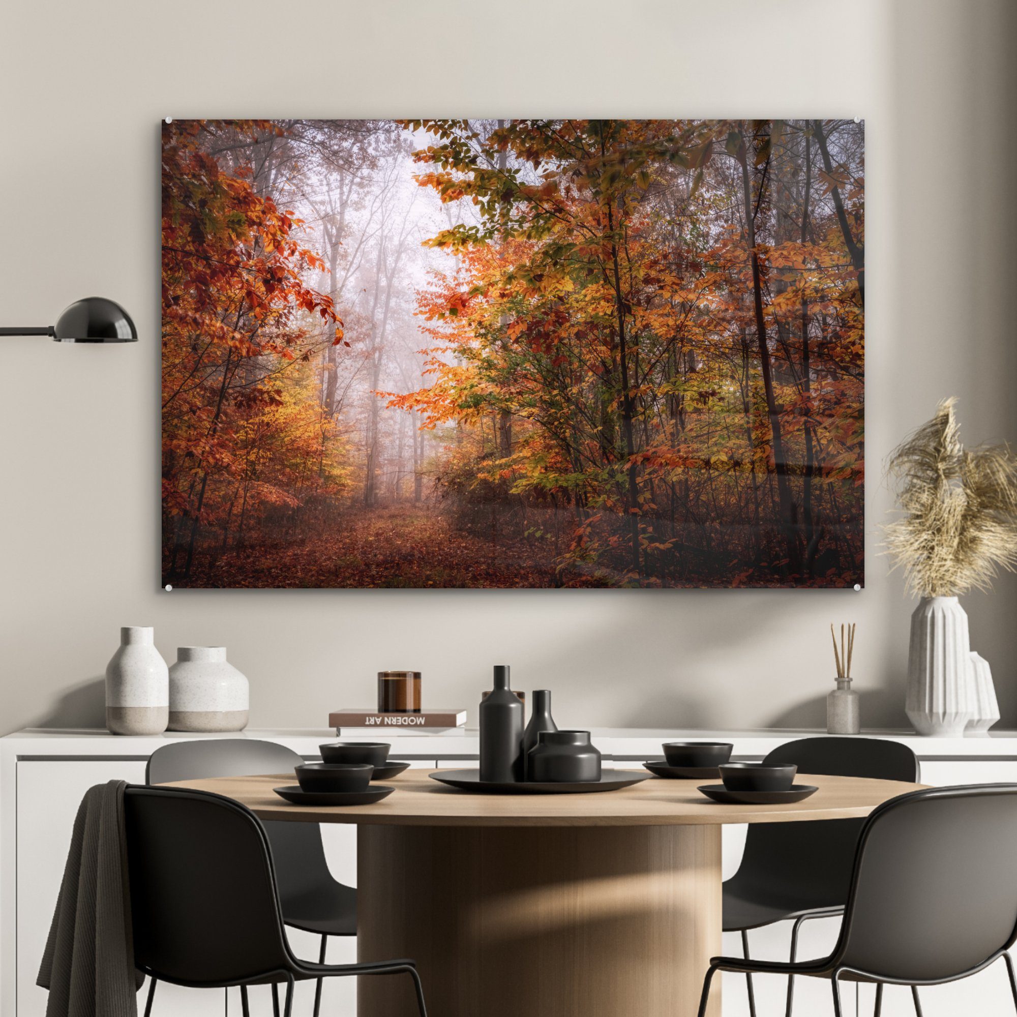 New MuchoWow Wohnzimmer in von Wäldern & St), Jersey, Acrylglasbilder Herbst Acrylglasbild den Schlafzimmer (1
