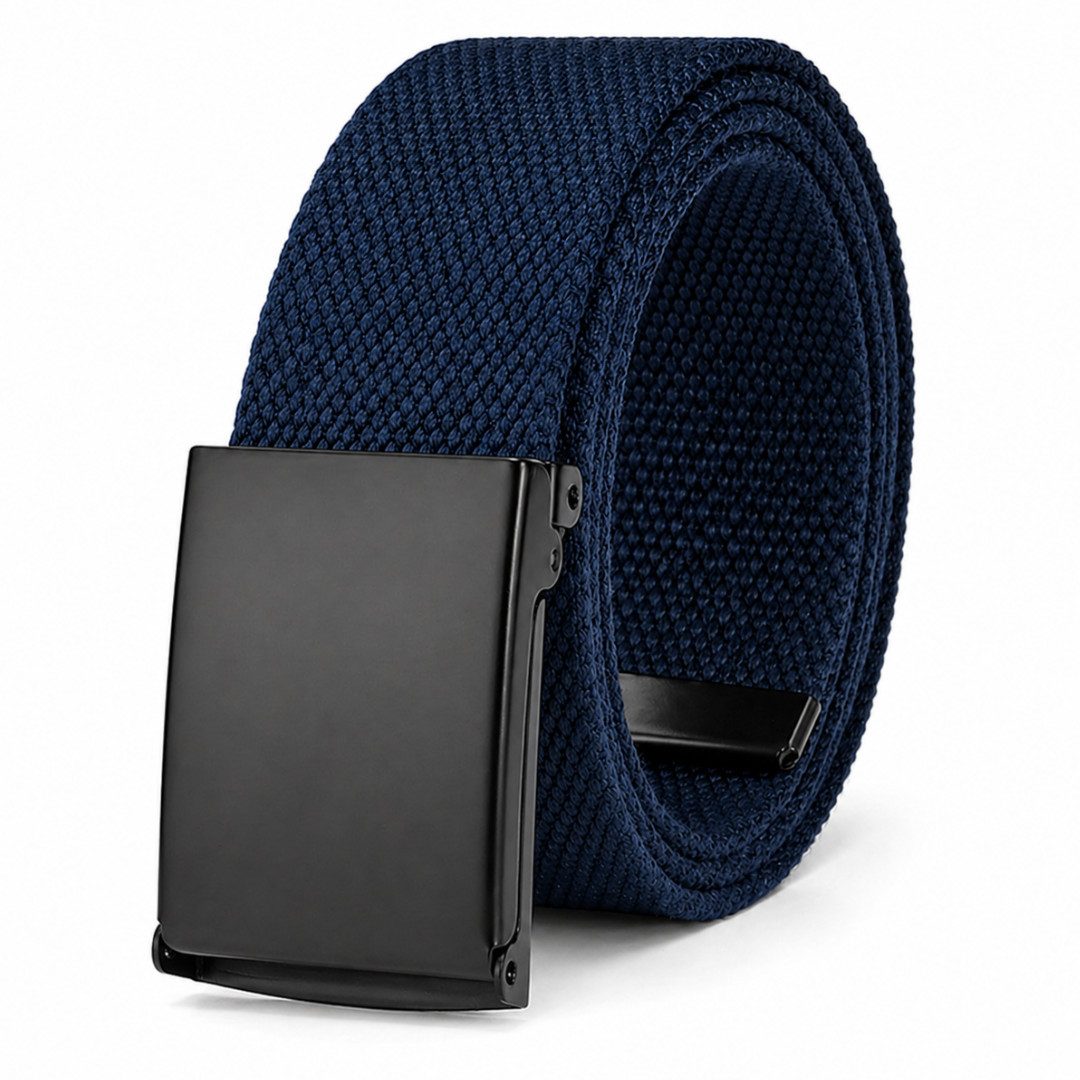 ZUKUNFTSENKEL Stoffgürtel mit Klappschnalle Nylon Canvas Gürtel 4cm Bandgürtel Größen 80–180 cm, Hüftgürtel