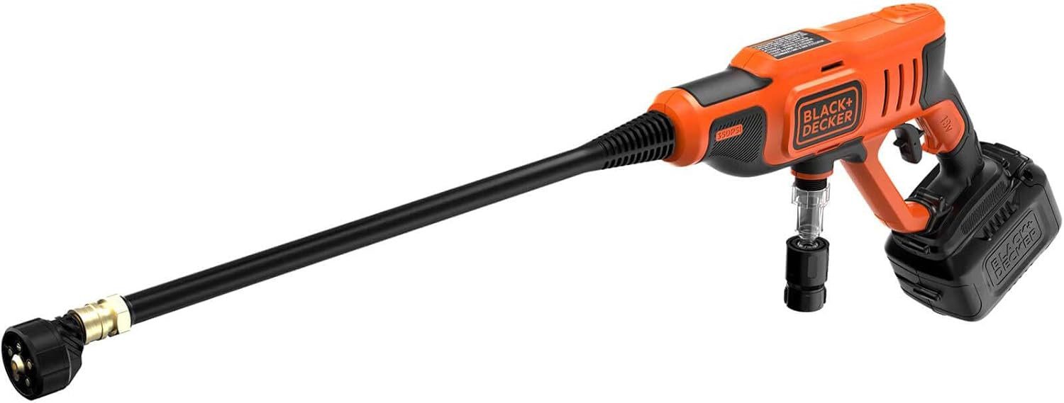 Black + Decker Akku-Druckreiniger Akku-Druckreiniger 8V, 24 bar (ohne Akku & Ladegerät), (1 tlg)