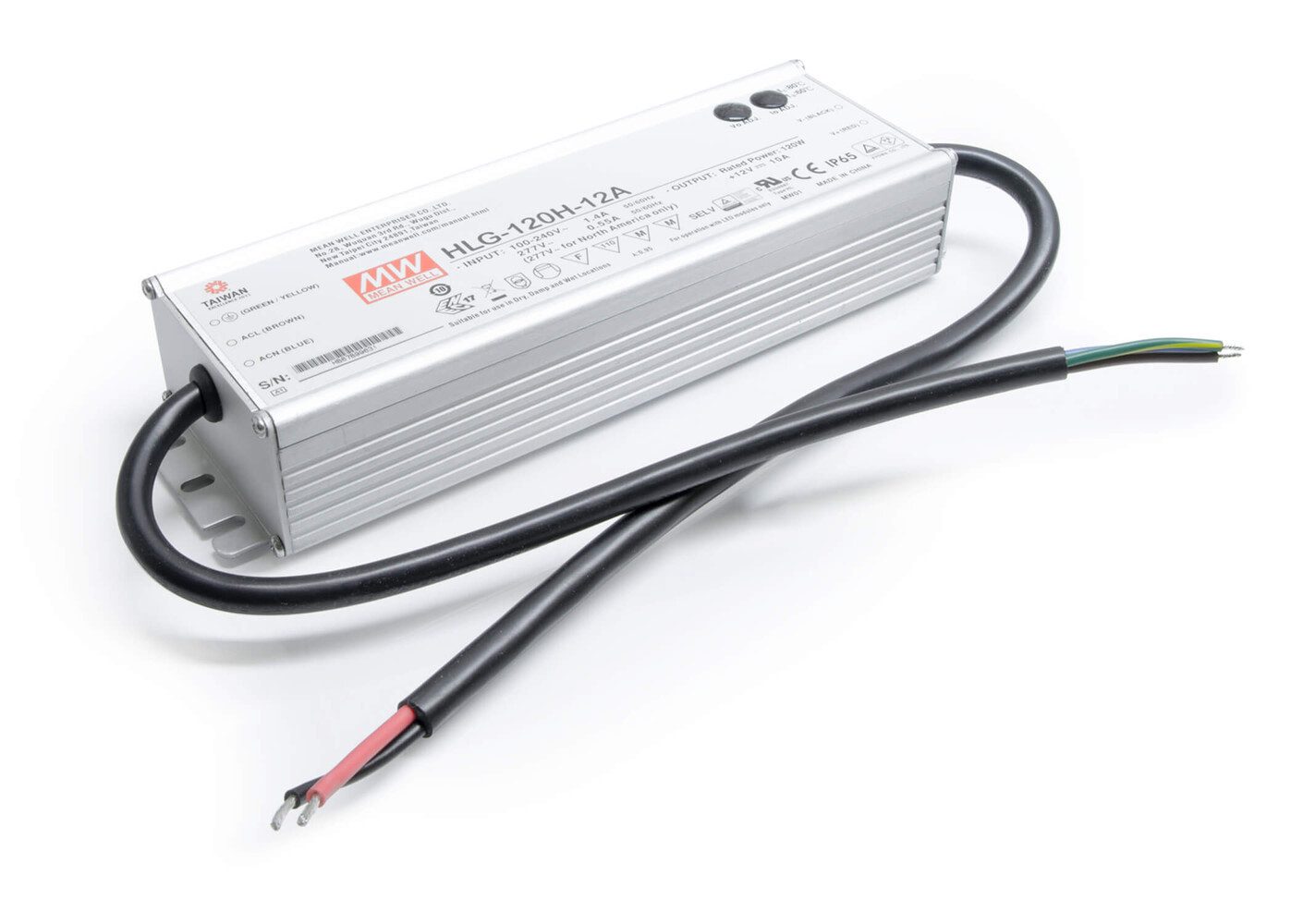 "HLG-120H-12A" 12V, Metall, Einbau, 120W, wassergeschützt, IP65 LED Trafo