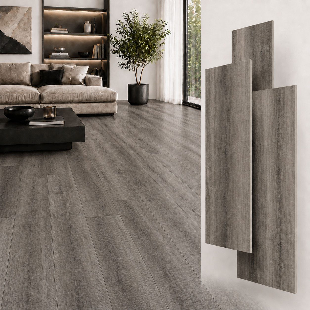 Berti Graf Designboden SPC Vinylboden 5 mm Klick wasserfest mit Trittschalldämmung, kleberfrei, pflegeleicht