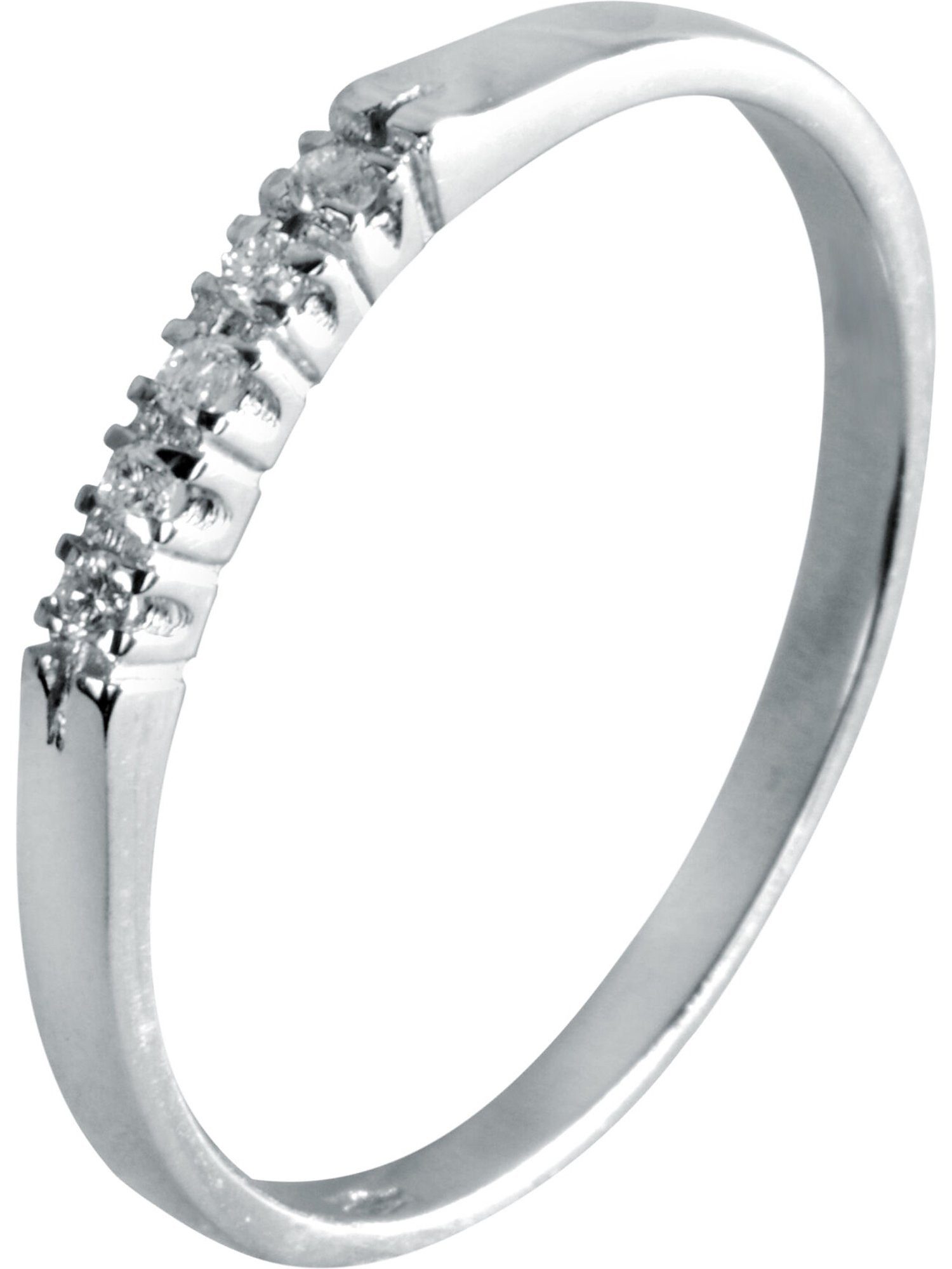 CHRIST Diamantring CHRIST Damen-Damenring 375er Weißgold 5 Diamant günstig online kaufen