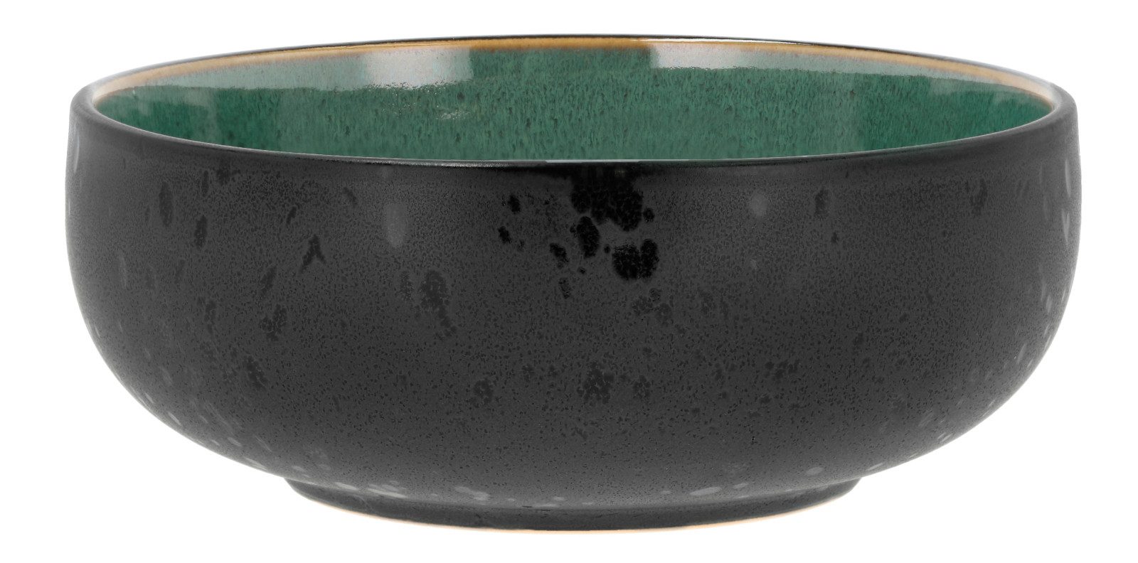 Bitz Schüssel Poke-/Ramenschüssel black/green 18cm, Steinzeug, (Schüsseln & Schalen), Poke-/Ramenschüssel 18 cm Schwarz/Grün Steinzeug