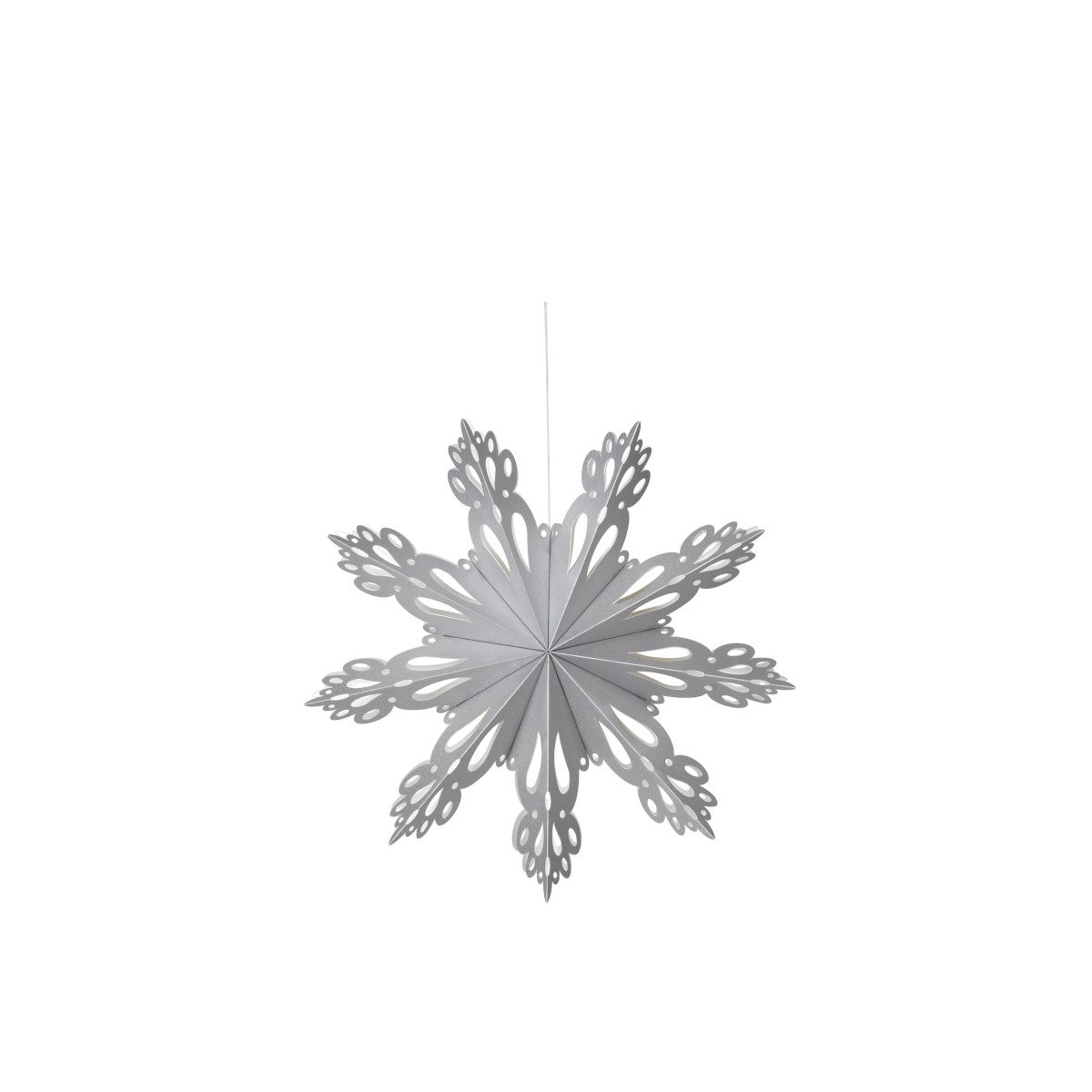 Broste Copenhagen Baumbehang SNOWFLAKE Papier silver M 30 cm, Snowflake Weihnachtsstern M