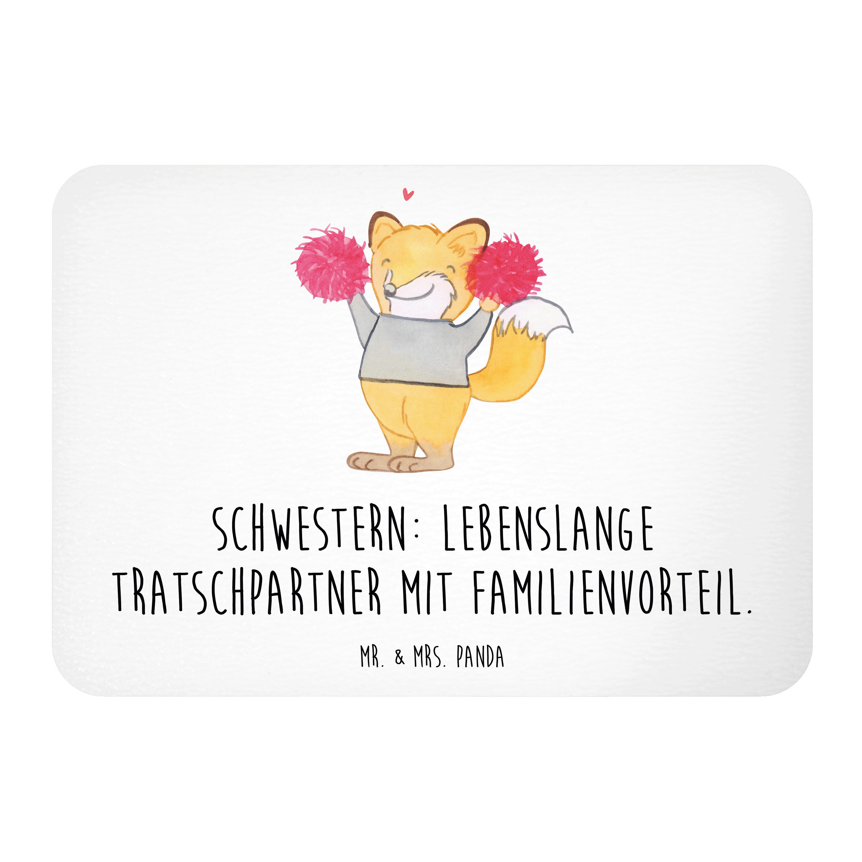 Mr. & Mrs. Panda Magnet Schwestern Tratschpartner, Kühlschrankmagnet, Weiß, whiteboardmagnet, (Packung, Schwester Familie Verwandte), Dekomagnet bildmagnet designmagnet