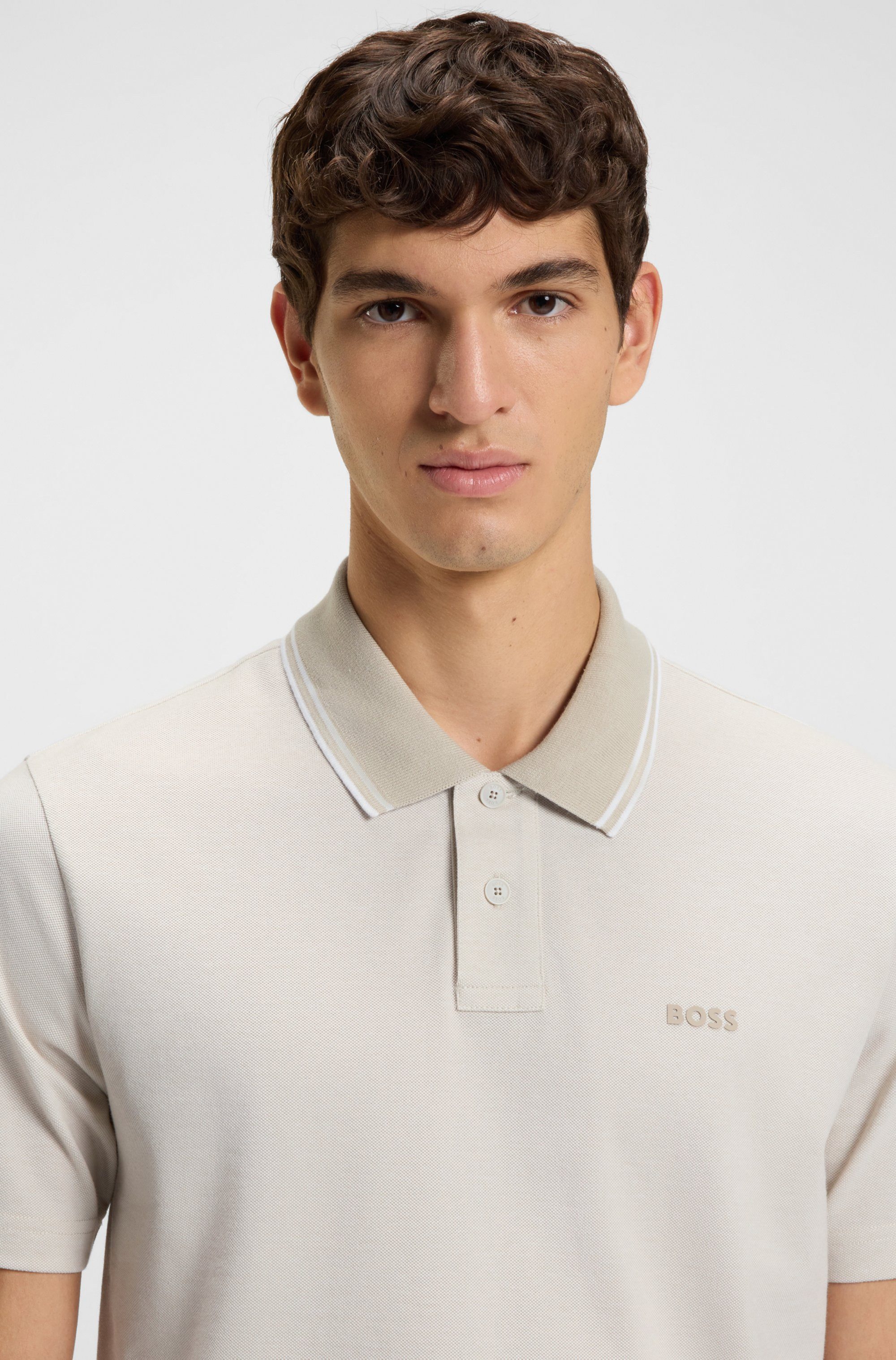 BOSS ORANGE Poloshirt PeoxfordNew mit Polokragen