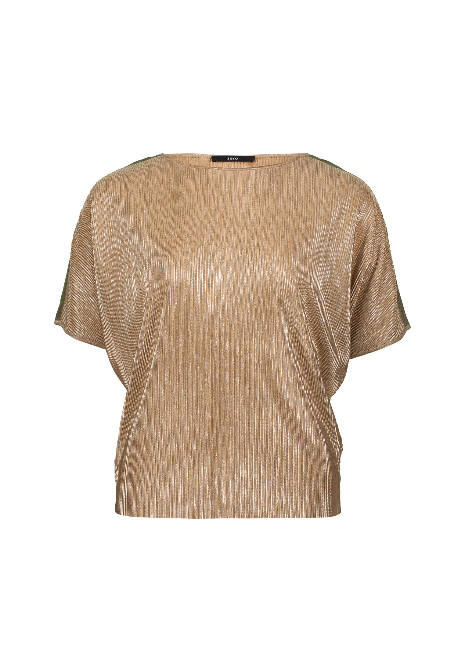 Zero Kurzarmshirt zero Plissee-Shirt mit U-Boot günstig online kaufen