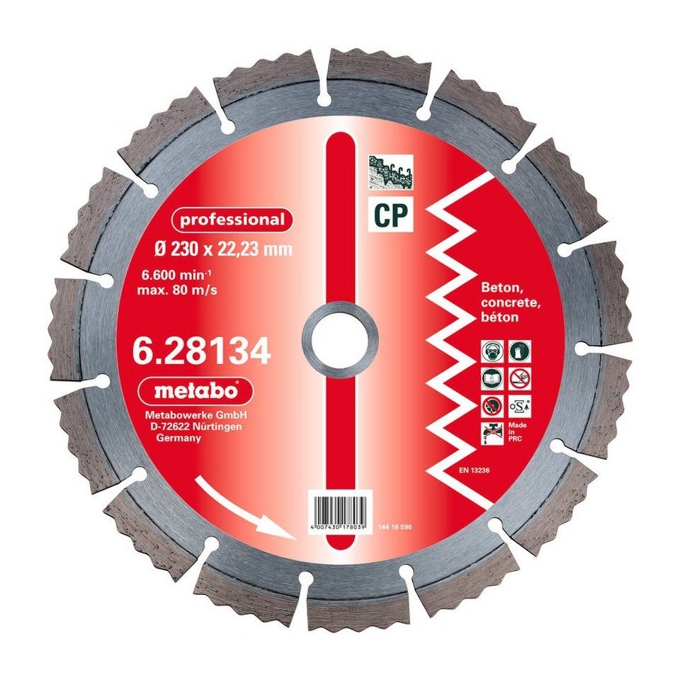 Diamant 22,23 x mm, 180 Trennscheibe, x mm 2,3 professional Ø 180 metabo Beton CP