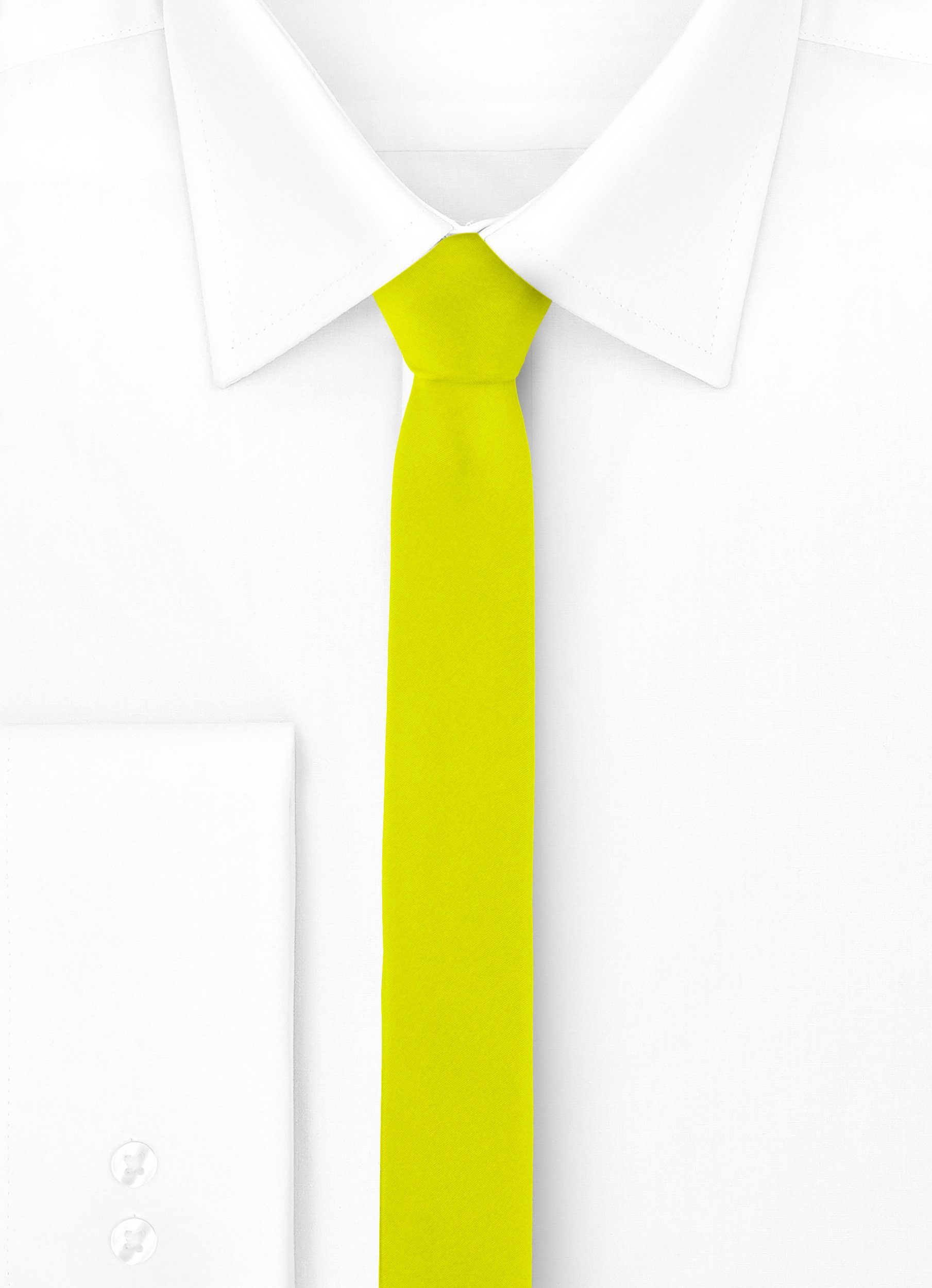 Herren (Set, (150cm 1-St) Ladeheid 5cm) Krawatte Schmale x Krawatte Limone SP-5