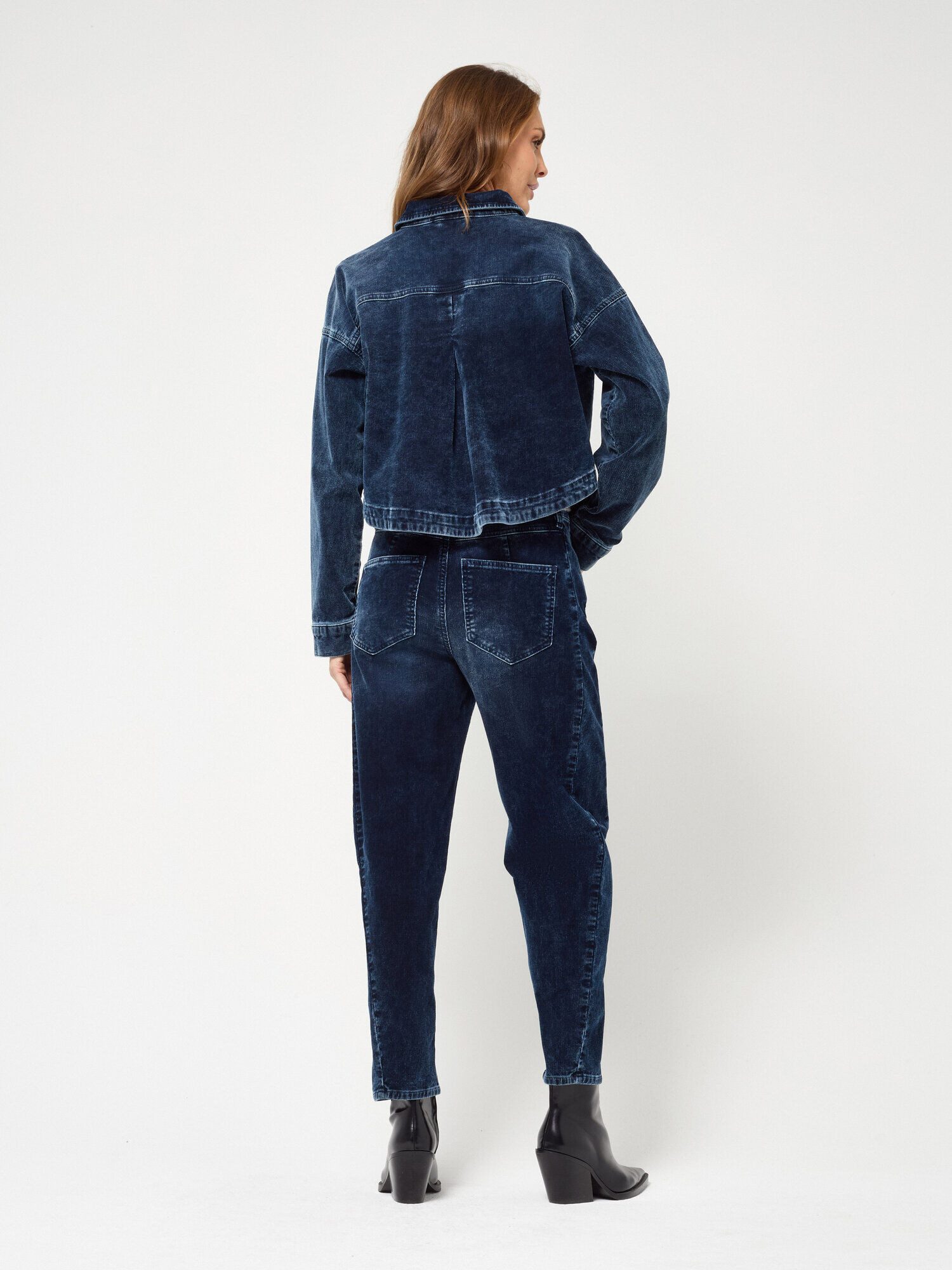 GANG Jeansjacke 94LUNA CROPPED mit Hemdkragen