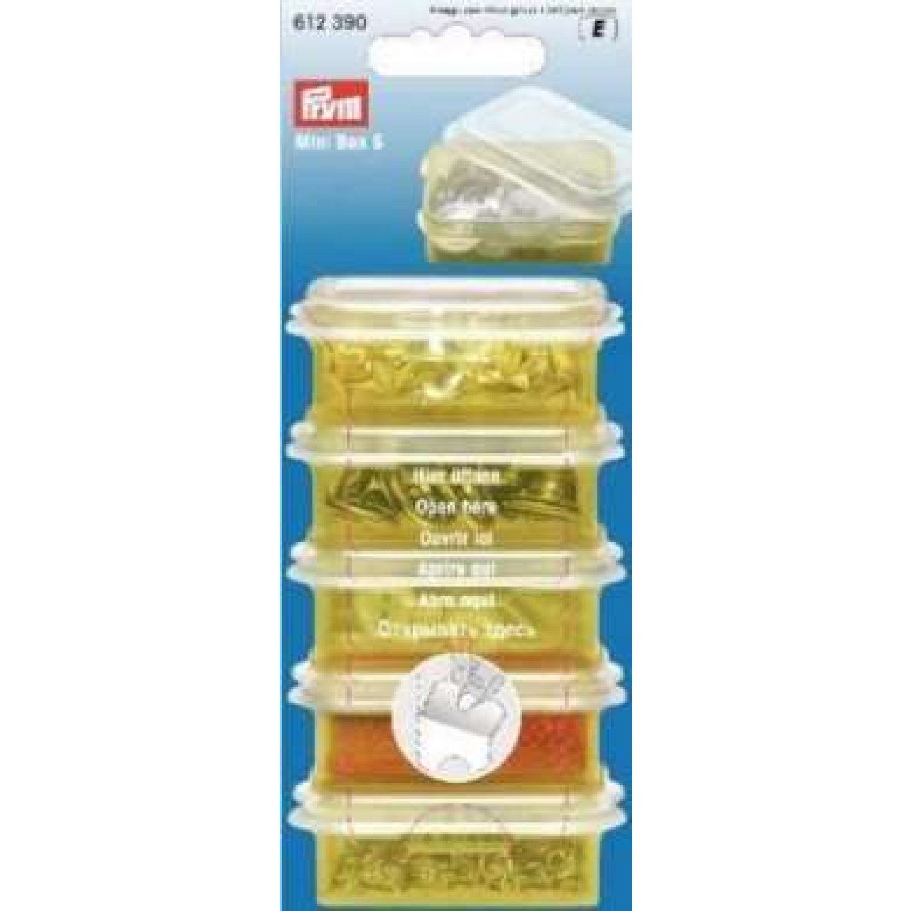 Prym Stricknadeln Mini Box S ca. 62x45x23 mm gelb/transparent