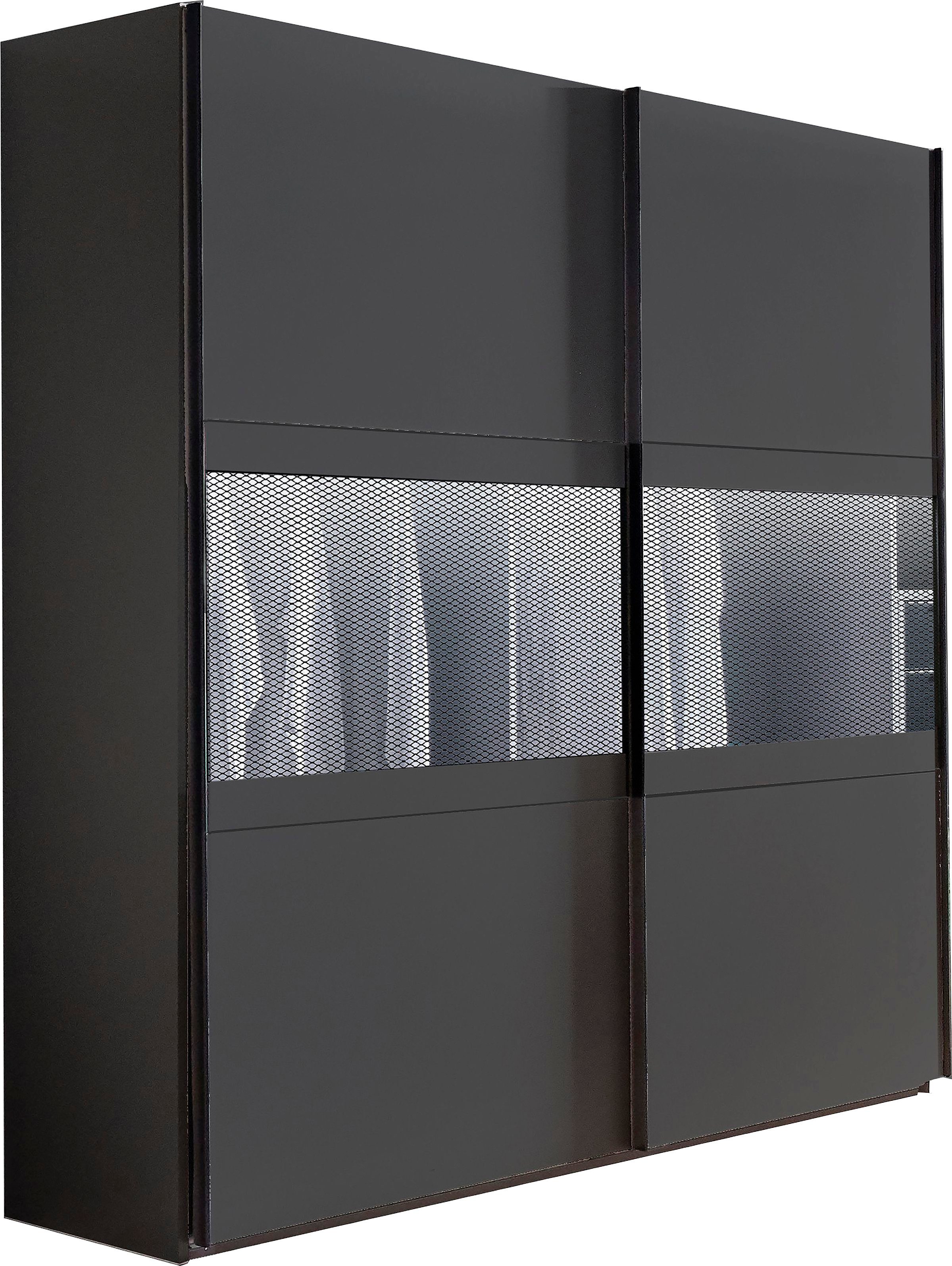 | Wabenglas Alicante To grey Graphit/ Schwebetürenschrank Mit Graphit; Absetzung Go Graphit Fresh Wabenglas