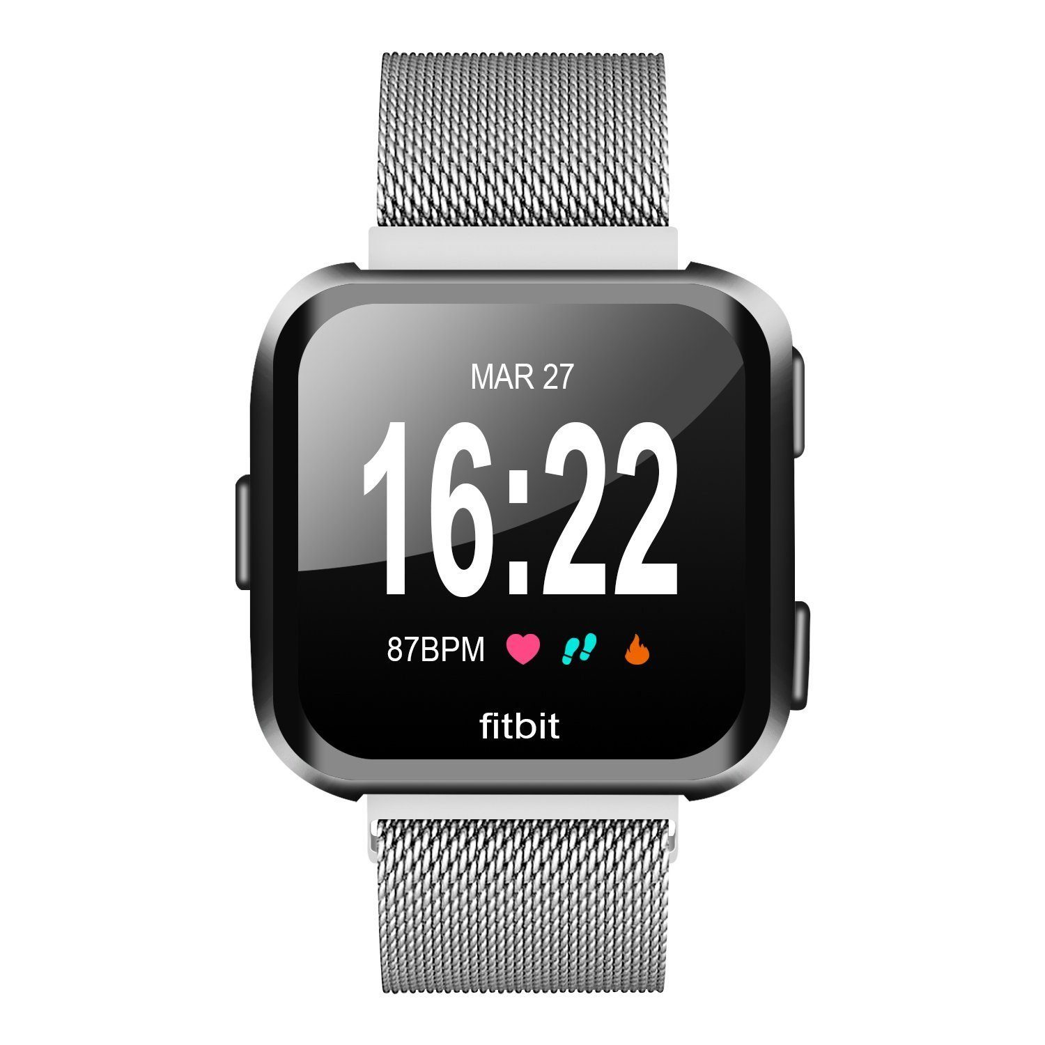 2 Smartwatch-Armband Uhrenarmbänder, Diida Smartwatch-Armband, /Silber/Roségold Fitbit / SE /Lite/ Versa für Versa