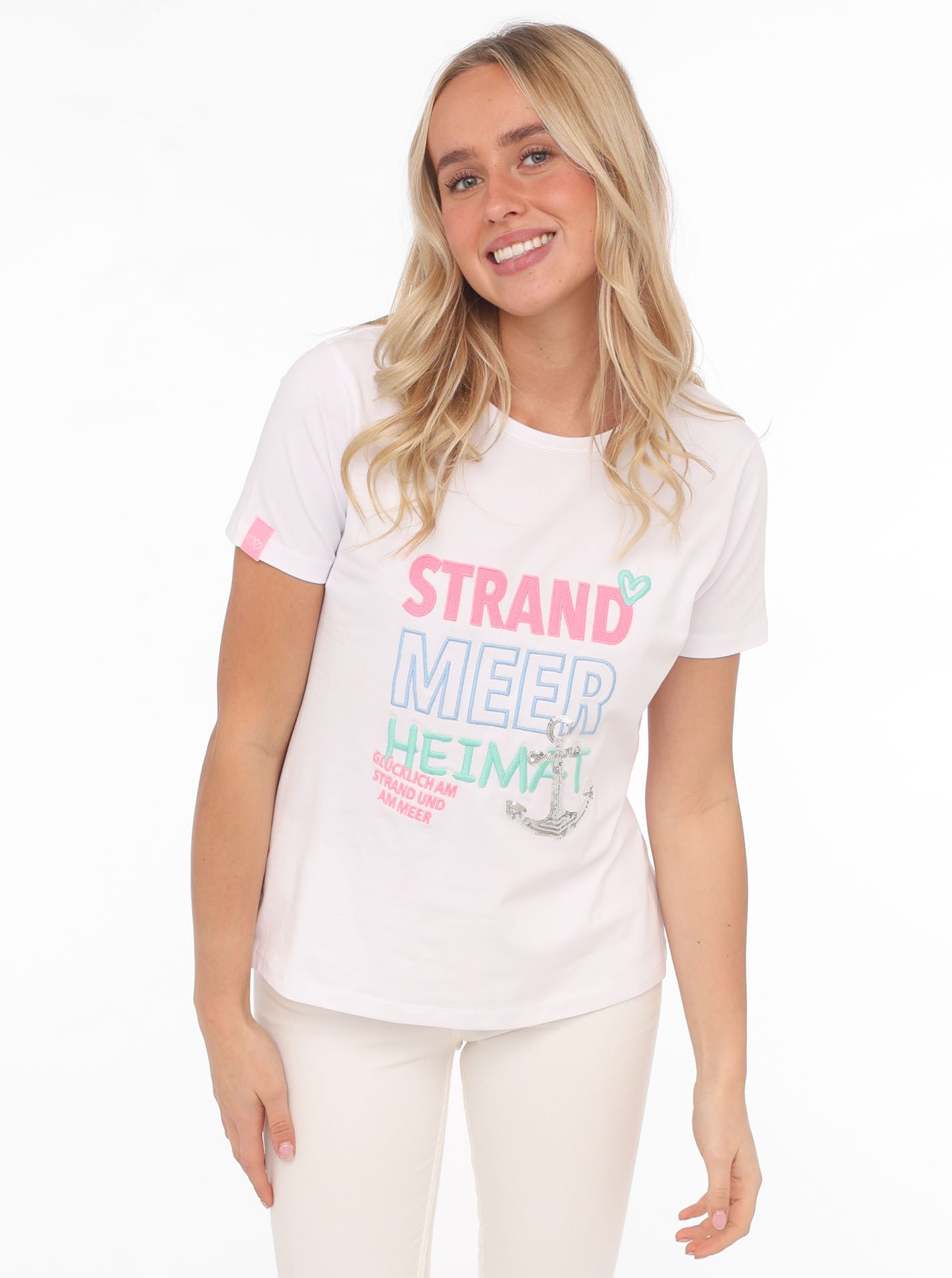 Zwillingsherz T-Shirt "Strand Meer Heimat" mit günstig online kaufen
