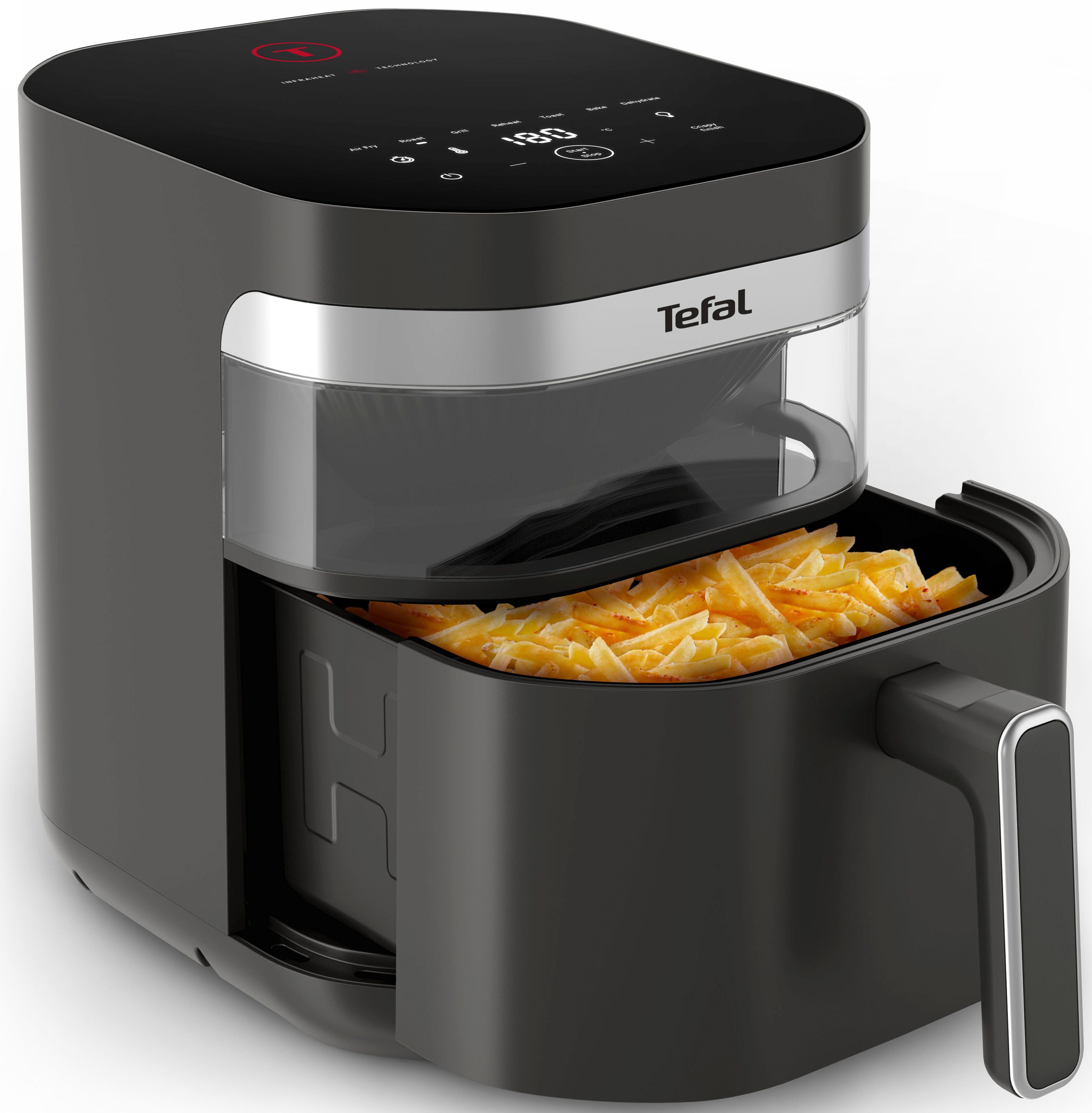 Tefal Heißluftfritteuse Easy Fry Infrared, ideal für 6-8 Personen, Infrarot-Technologie, 8 Programme, Sichtfenster, doppelte Heizelemente, EY832H