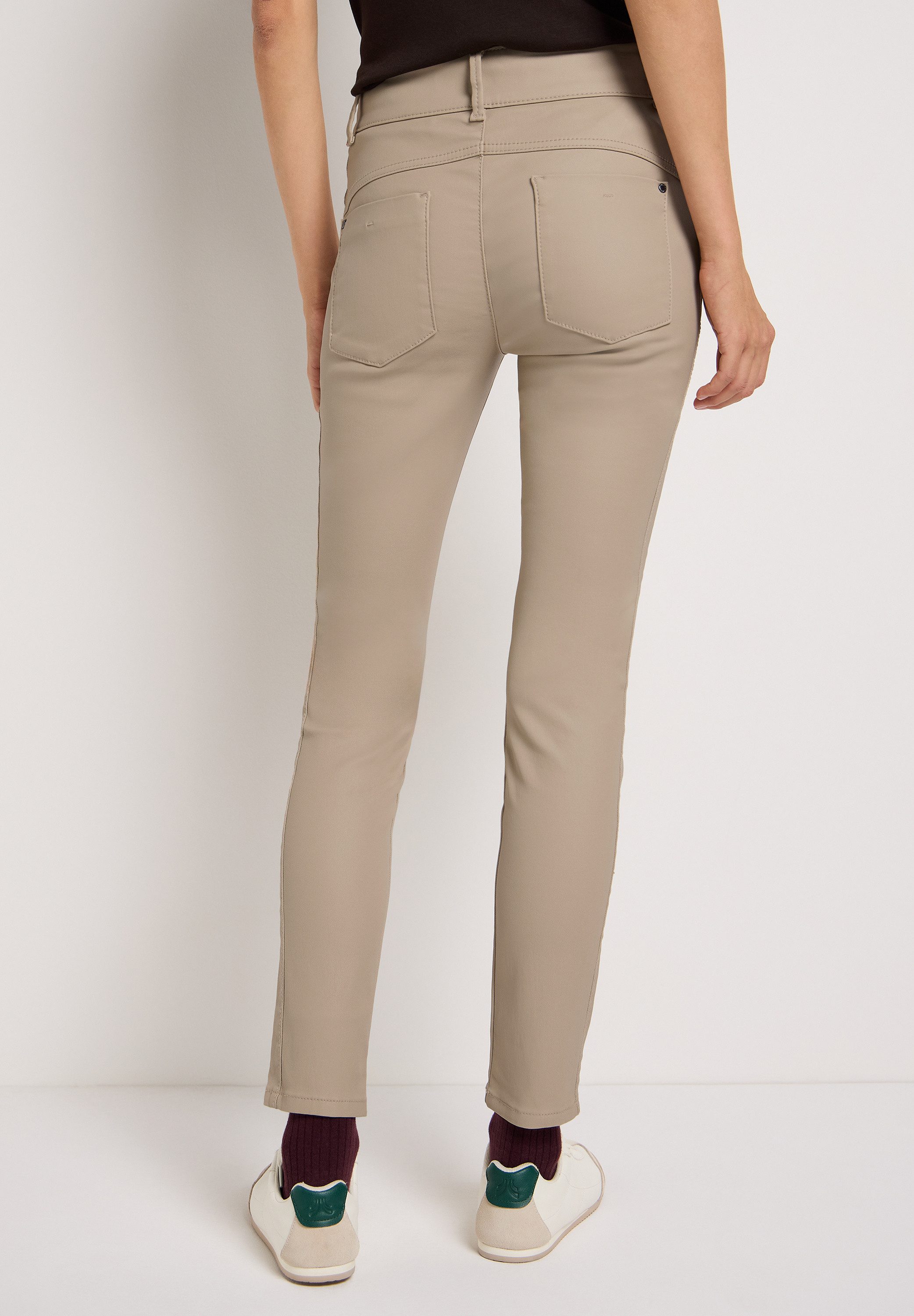 STREET ONE STUDIO Lederimitathose Middle Waist günstig online kaufen