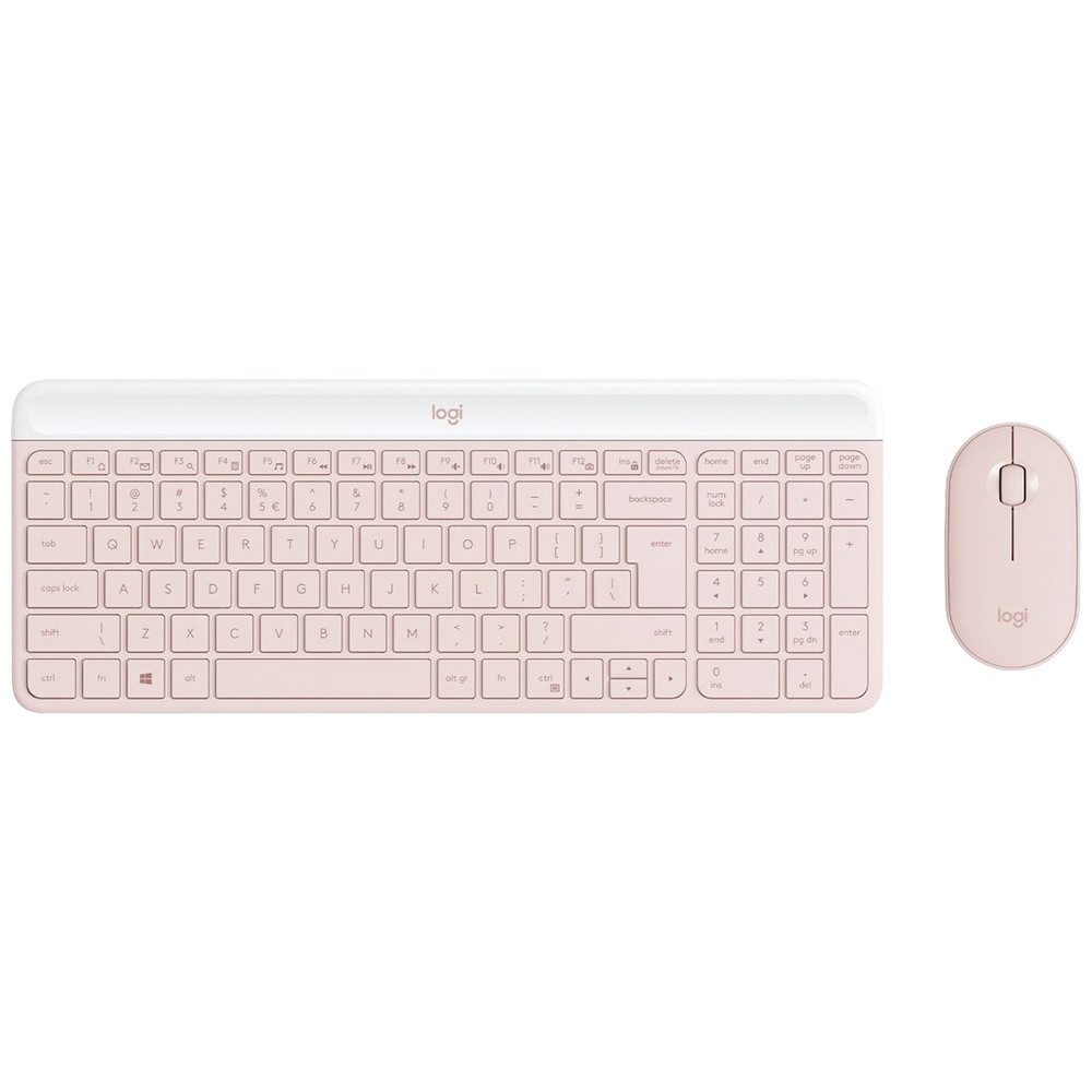 Logitech Logitech MK470 Slim Combo Bluetooth® Tastatur, Maus-Set Deutsch, QWER Tastatur- und Maus-Set