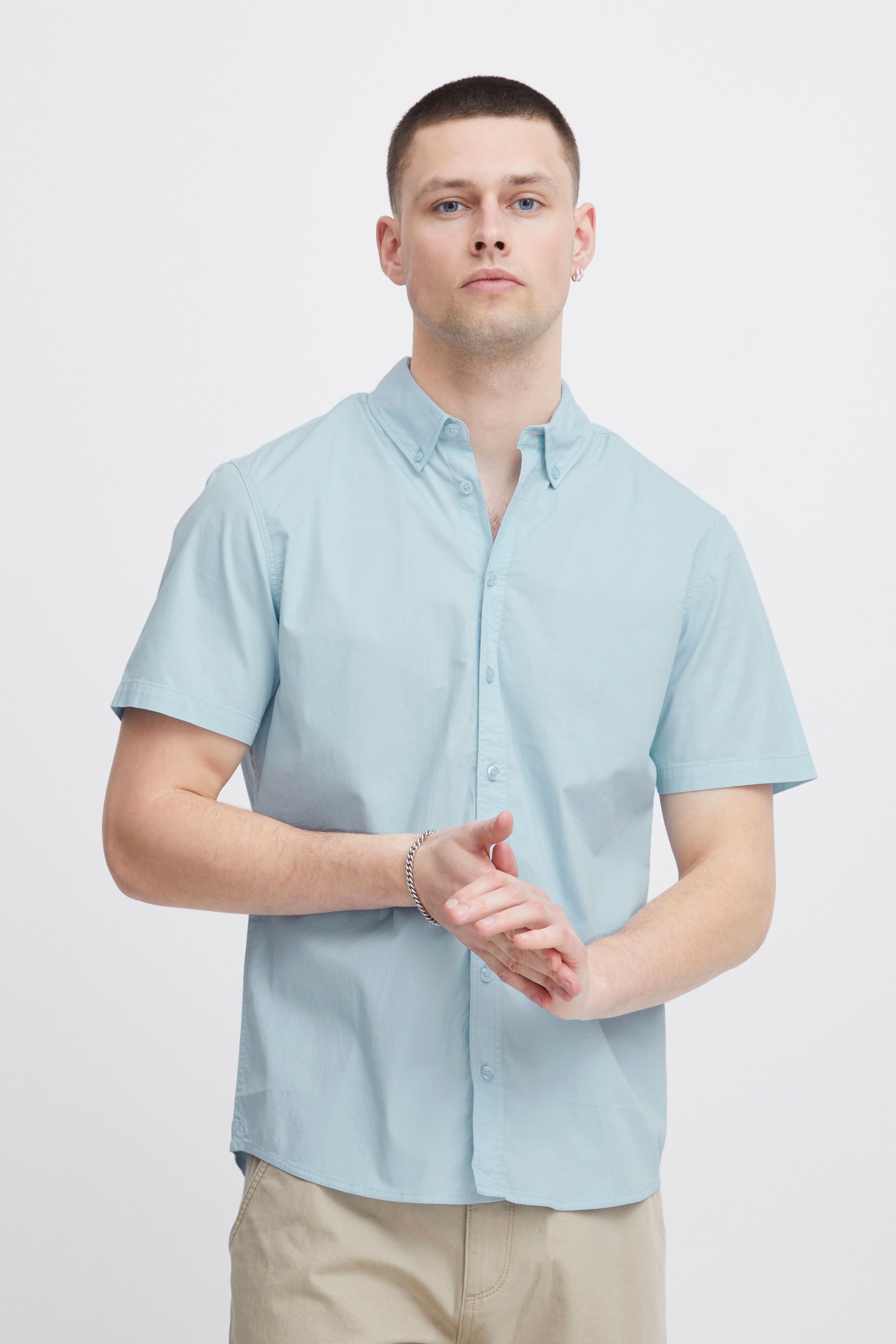 Blend Kurzarmhemd BHShirt Lässiges Kurzarmhemd mit Button-Down-Kragen
