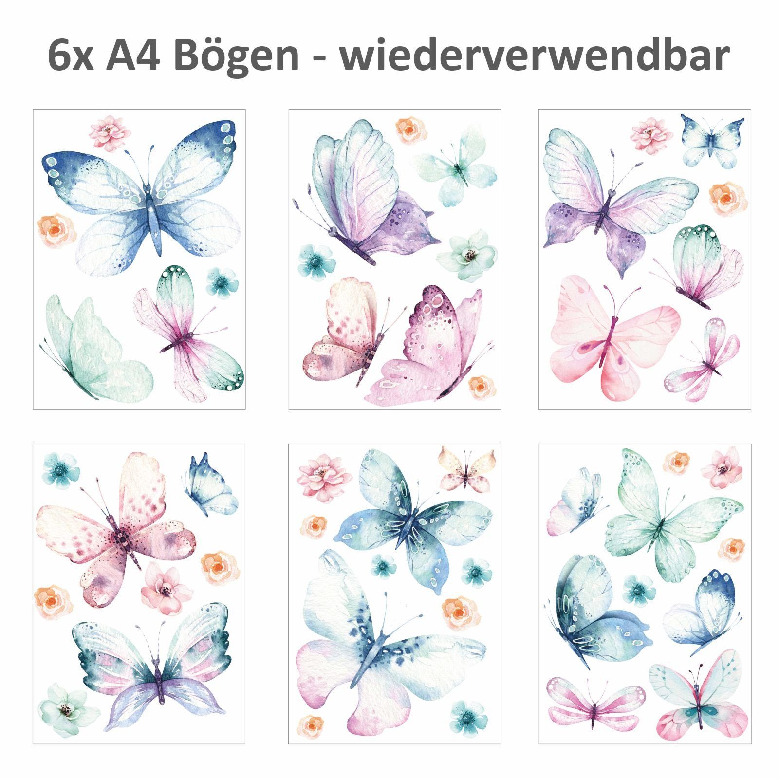 nikima Fensterbild Fensterbilder Schmetterlinge selbstklebend