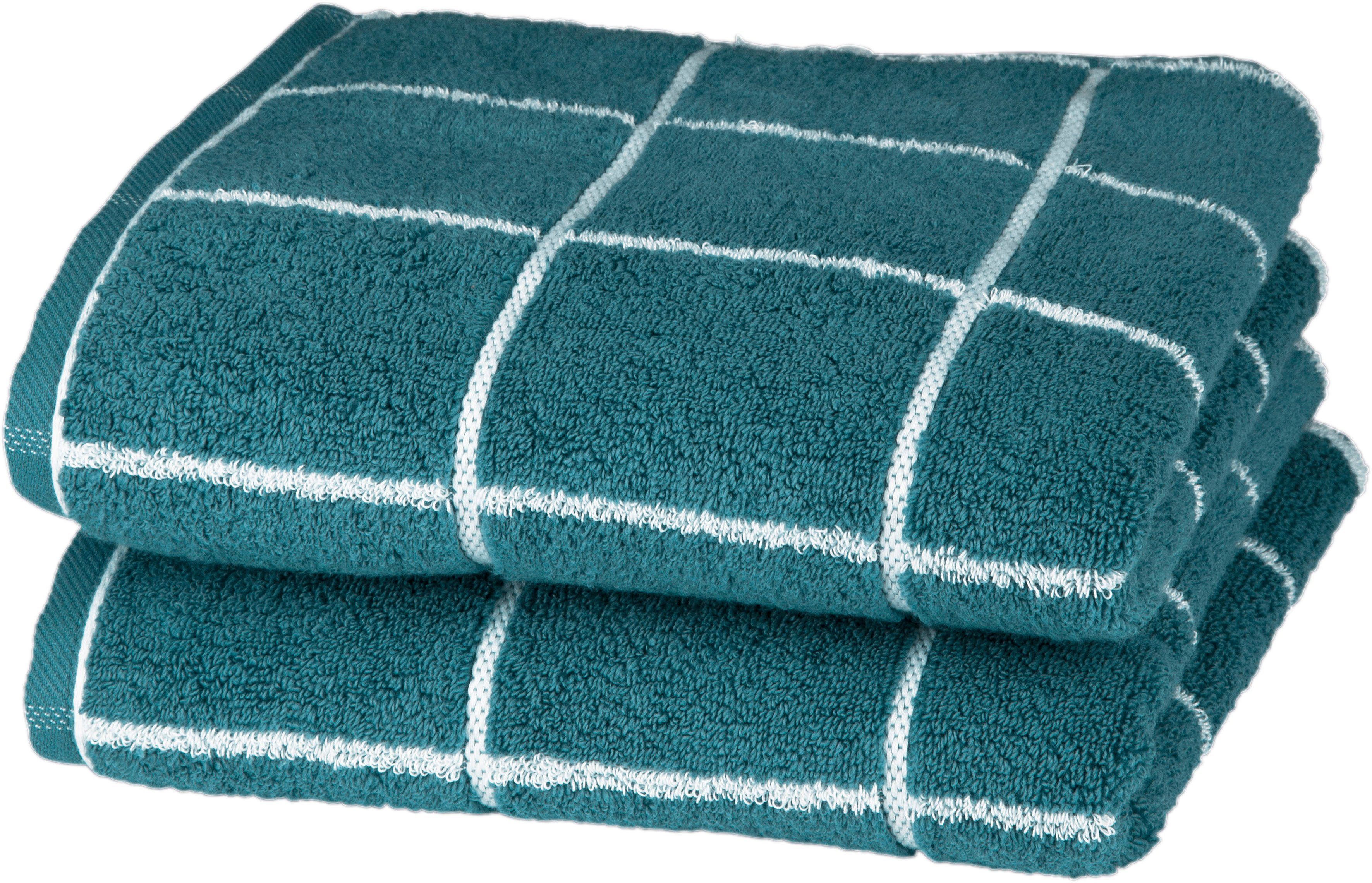 ROSS Handtücher Cashmere Überkaro, Frottier (2-St), günstig online kaufen