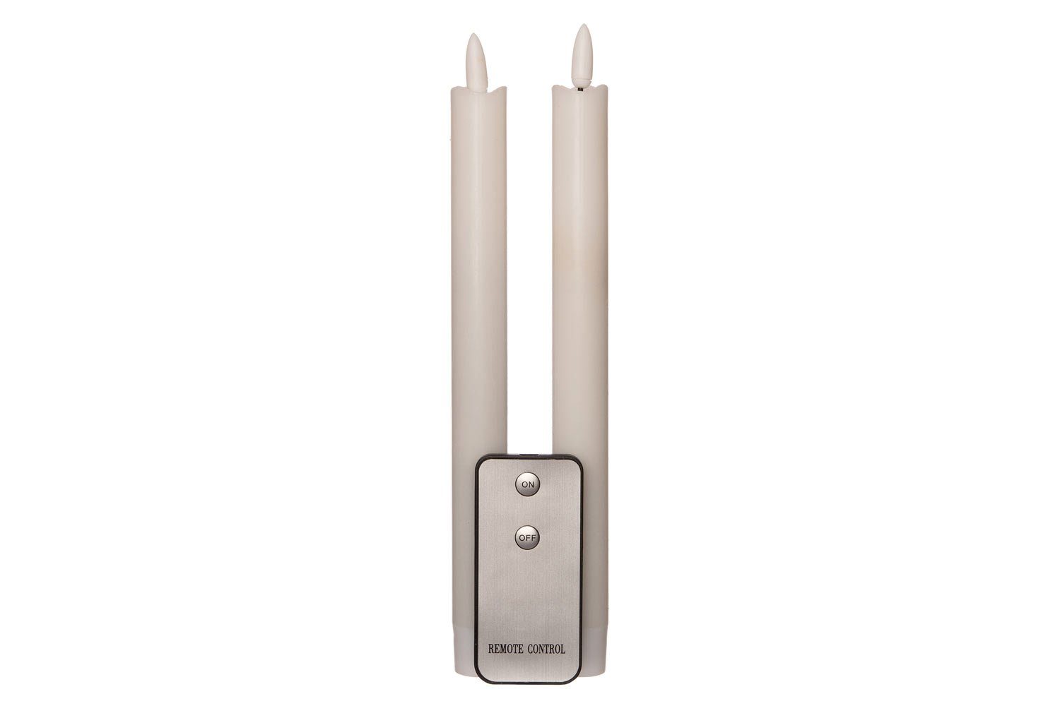 Coen weiß Stabkerzen Wax Candles Stück Bakker Fernbedienung 23cm (Set, 2 LED-Kerze 3-tlg),