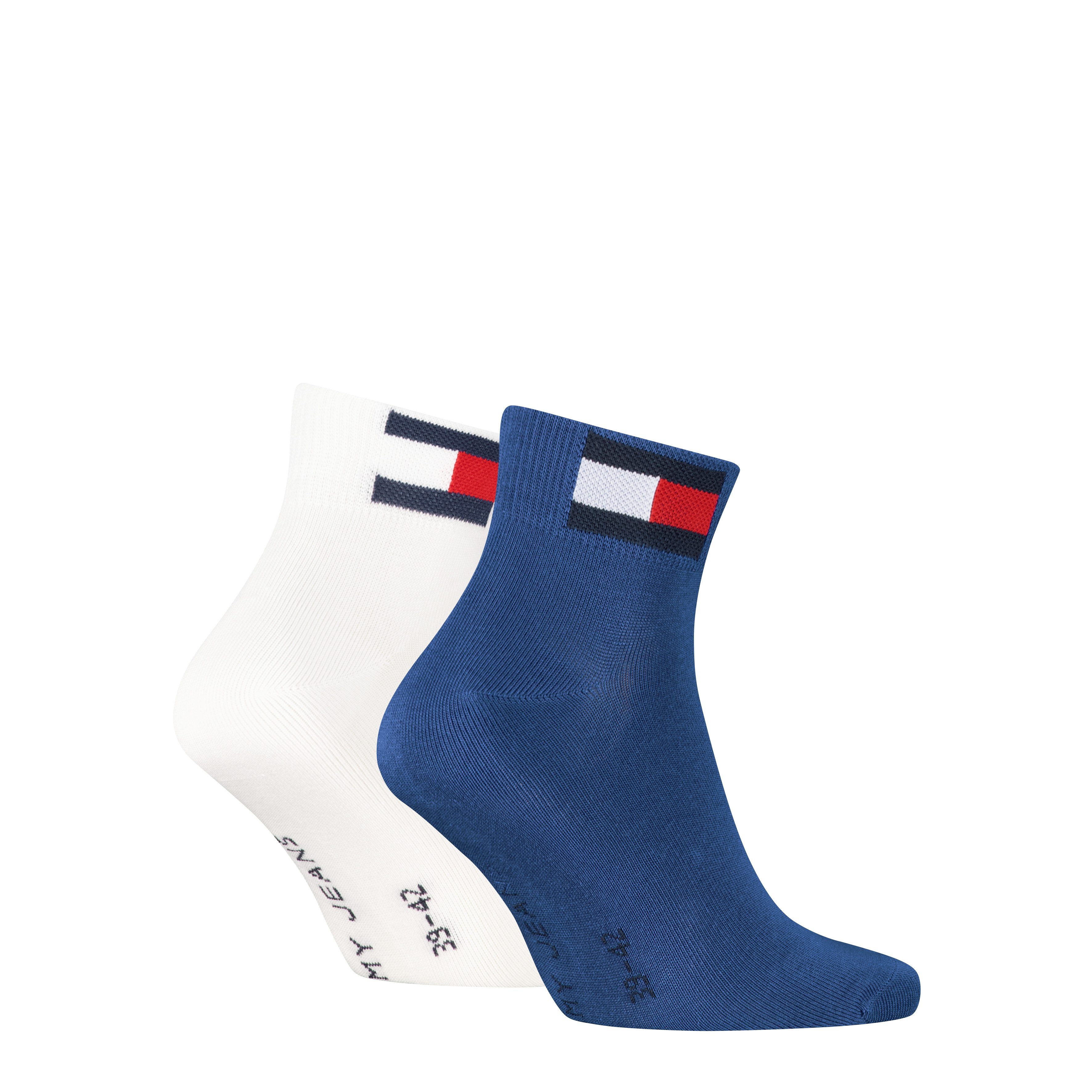 Tommy Hilfiger Kurzsocken TH UNI TJ QUARTER 2P FLAG (2 Paar) Verstärkte Fer günstig online kaufen