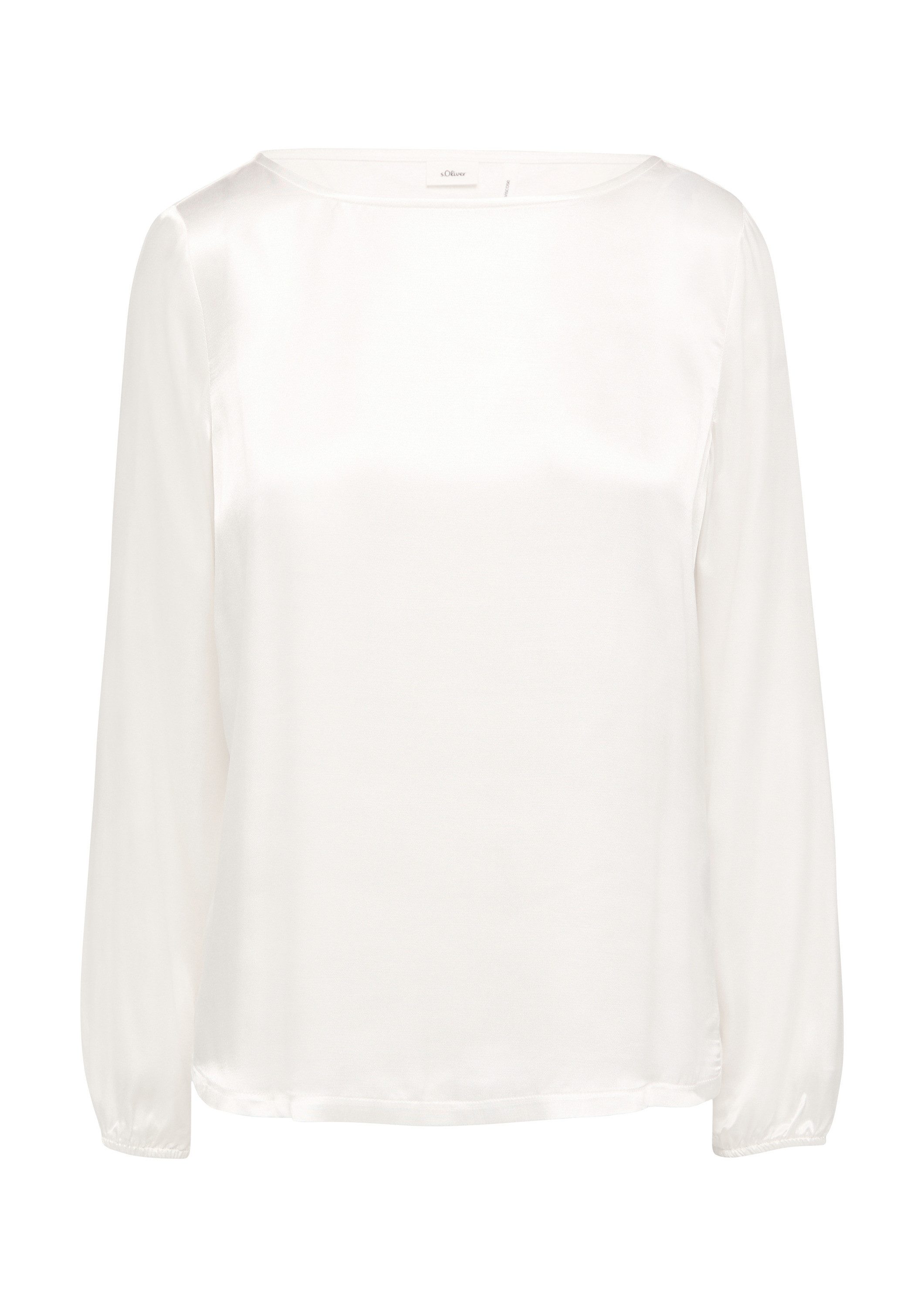 s.Oliver Langarmshirt T-Shirt Satiniertes Blusenshirt aus günstig online kaufen