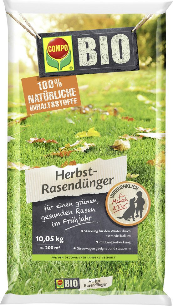 Compo Rasendünger Compo Bio Herbst-Rasendünger 10 kg – Bild 3 von 3