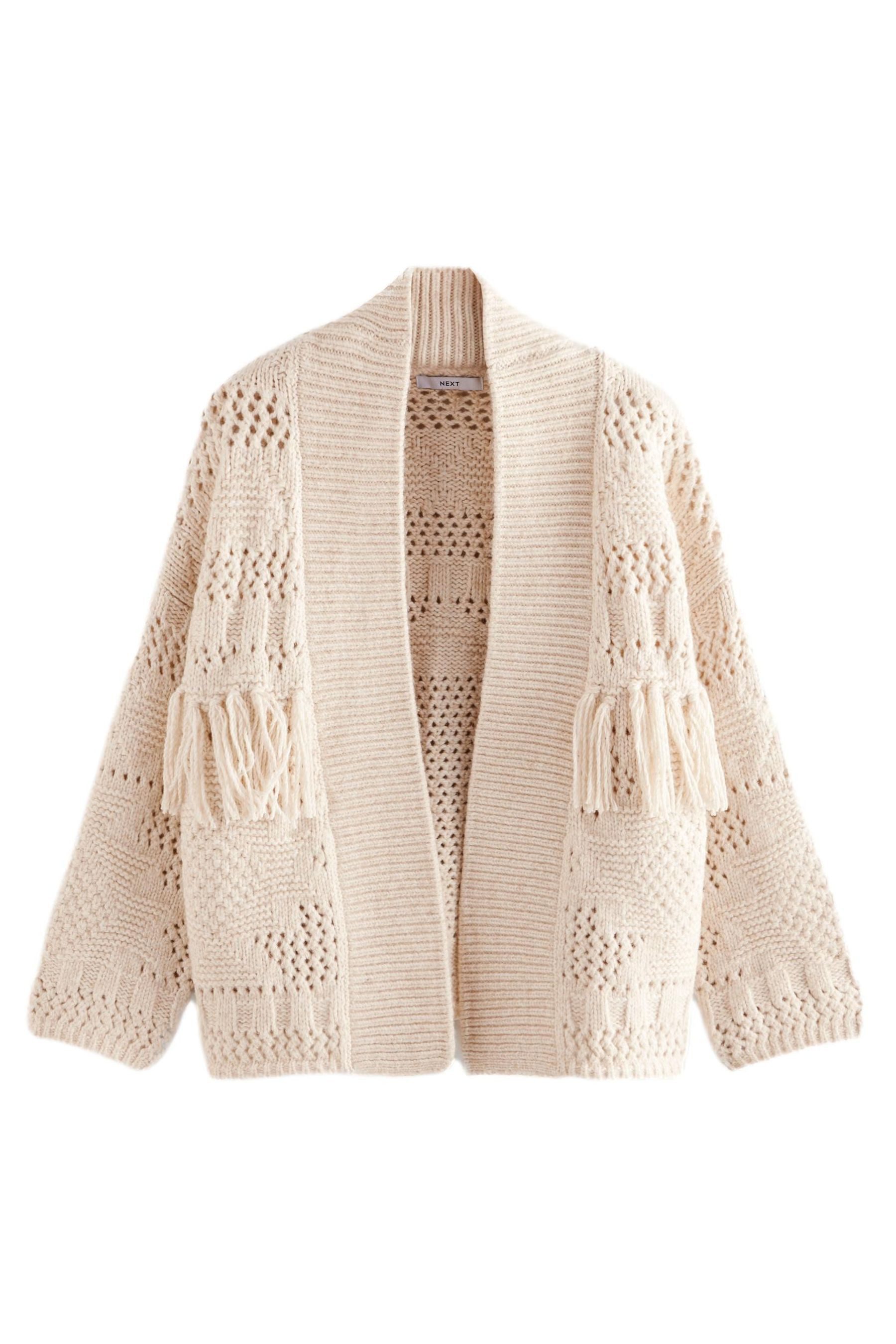 Next Strickjacke Weiche Strickjacke mit Fransen günstig online kaufen