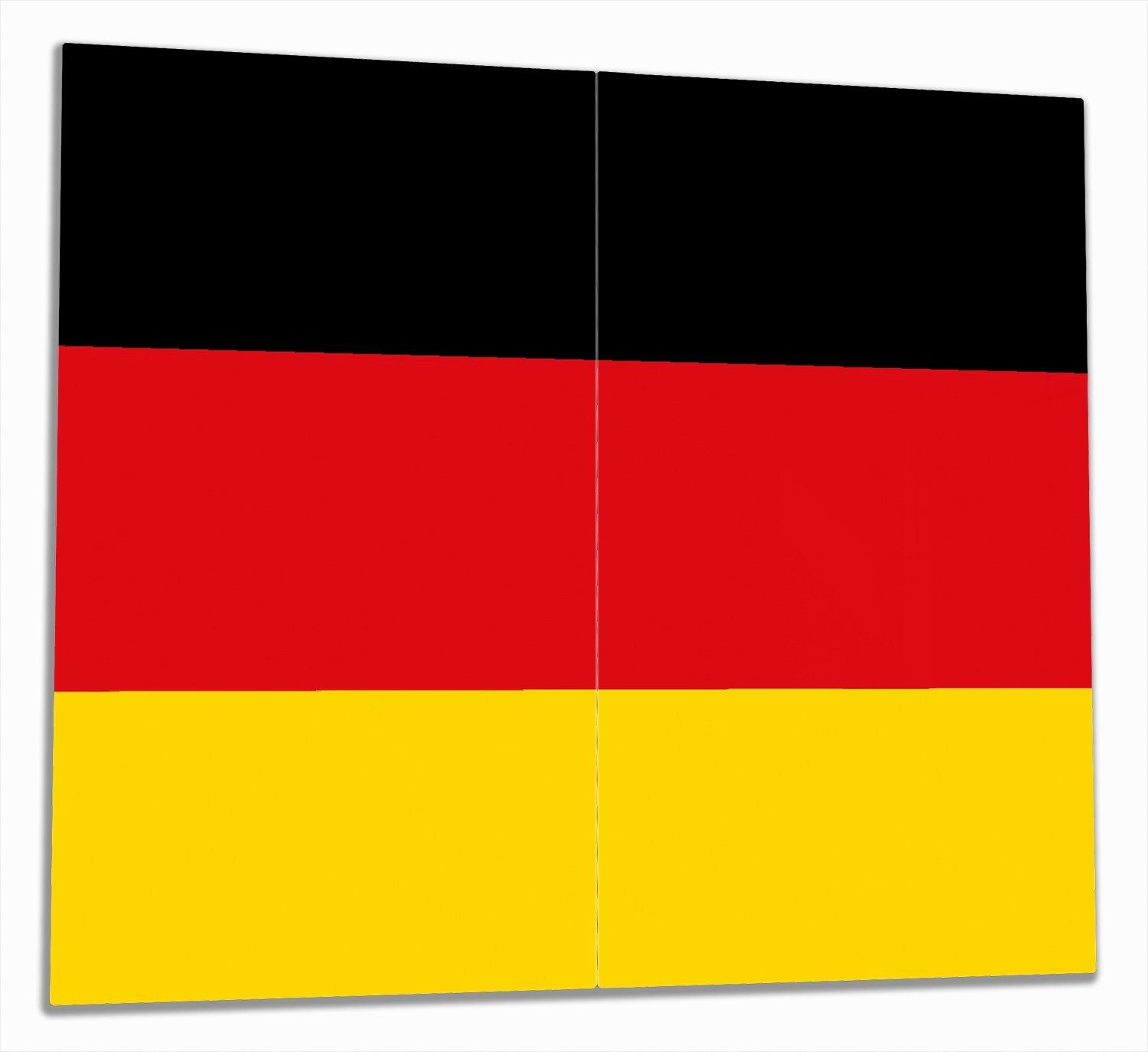 Wallario Herd-Abdeckplatte Deutsche Flagge, ESG-Sicherheitsglas, (Glasplatte, 2 tlg., inkl. 5mm Noppen), verschiedene Größen