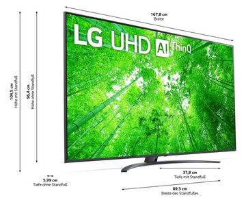 LG 75UQ81009LB LCD-LED Fernseher (189 cm/75 Zoll, 4K Ultra HD, Smart-TV, α5 Gen5 4K AI-Prozessor, HDMI 2.0, inkl. Magic-Remote Fernbedienung)
