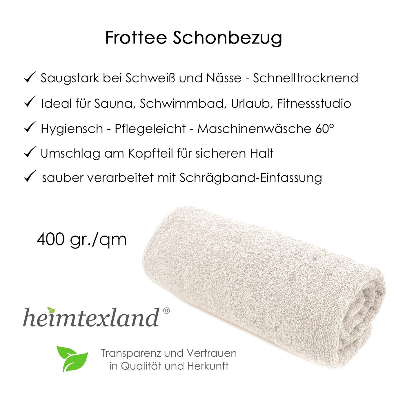 heimtexland Dekokissen Hochlehner Schonbezug Frottee Gartenstuhlauflage, saugstark, schnelltrocknend, hygienisch