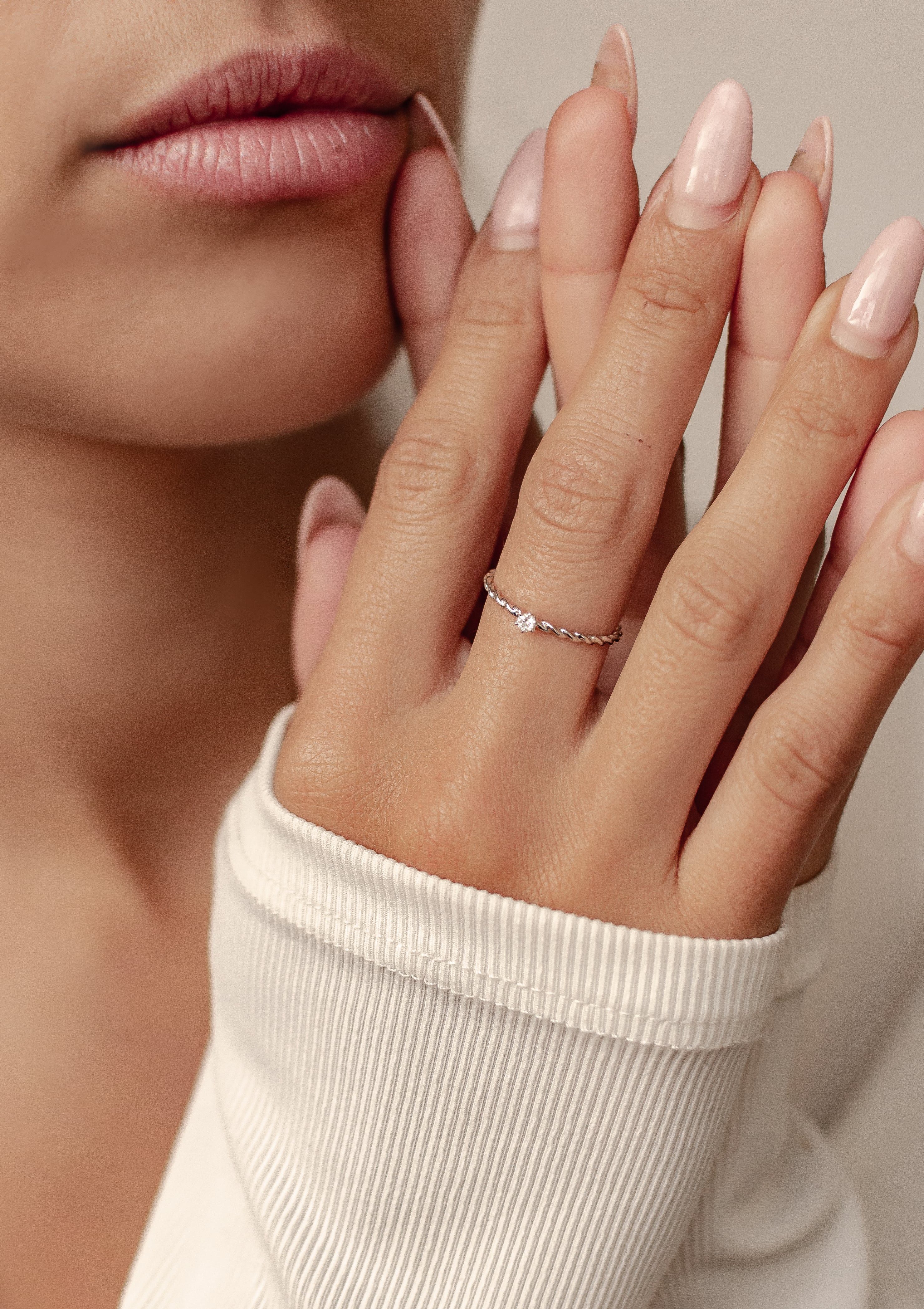Dear Me Verlobungsring mit Diamant Weißgold günstig online kaufen