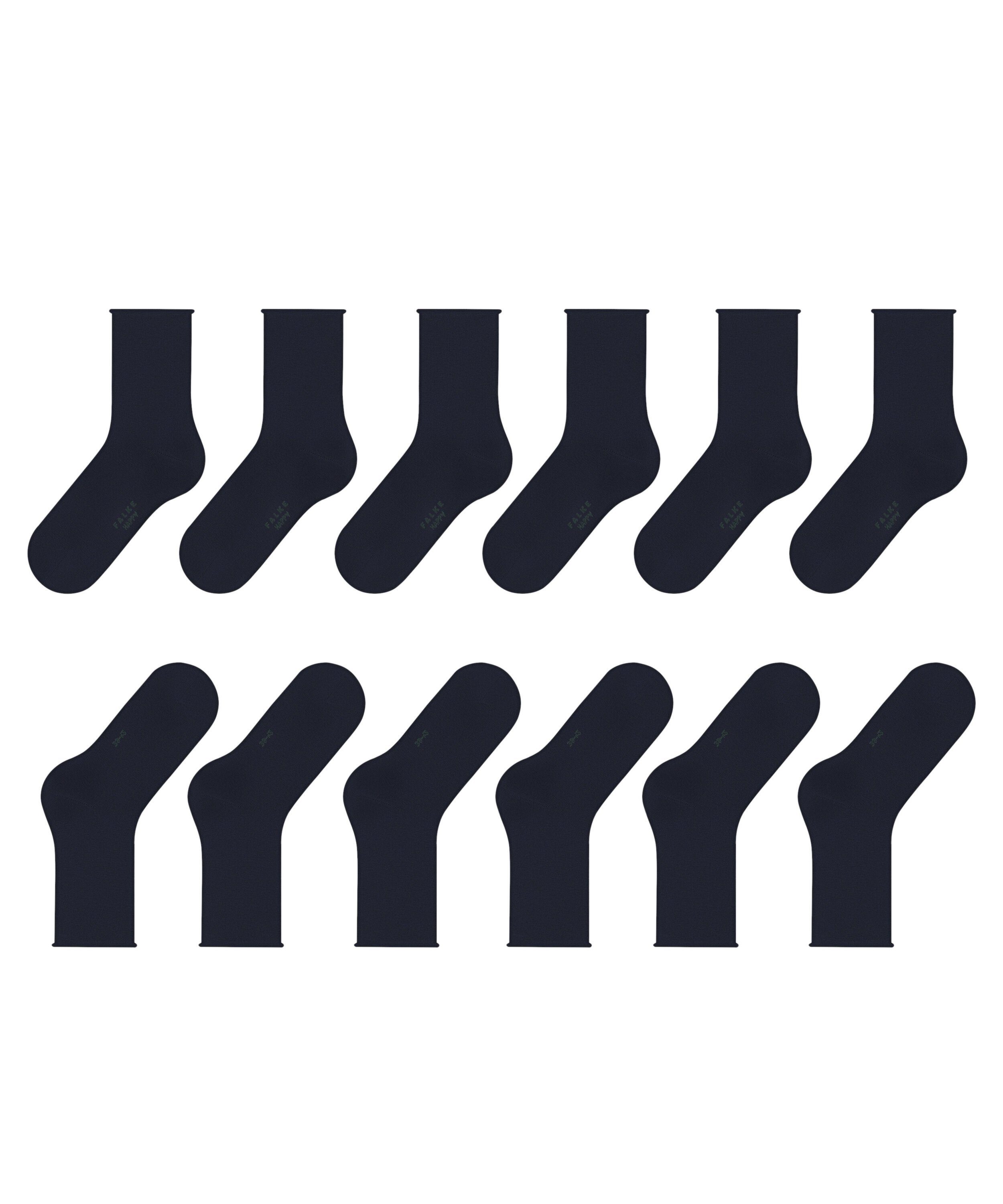 FALKE Socken Happy 6-Pack Socken (6-Paar) Set aus 6 Paar Baumwollstrümpfen