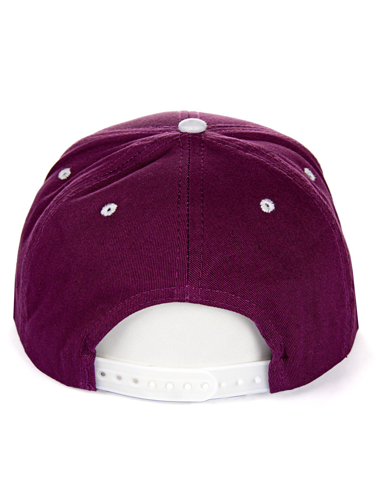 RedBridge Baseball Cap Wellingborough Druckverschluss violett-weiß mit