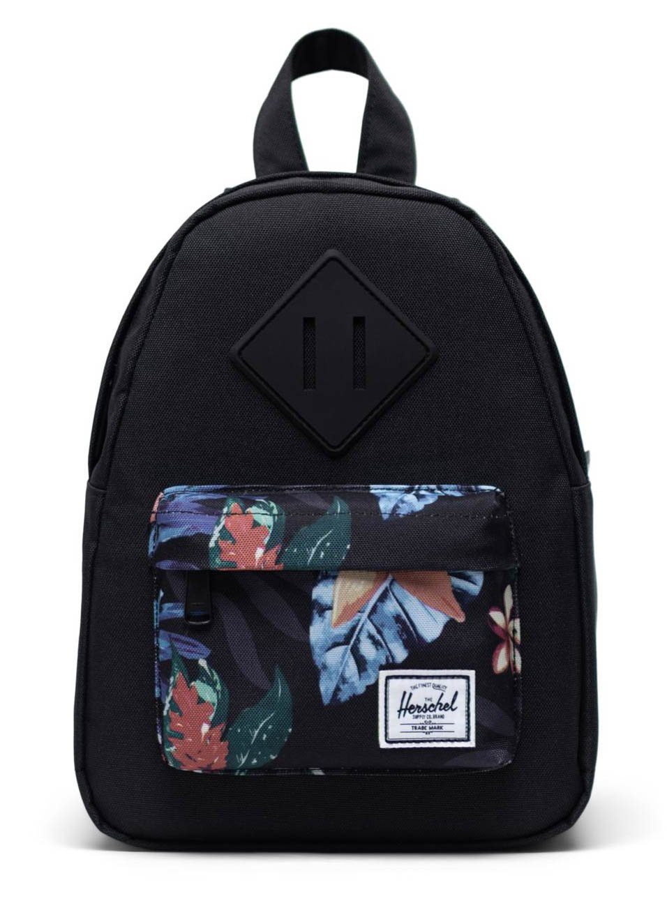 Summer Black Herschel Rucksack Floral