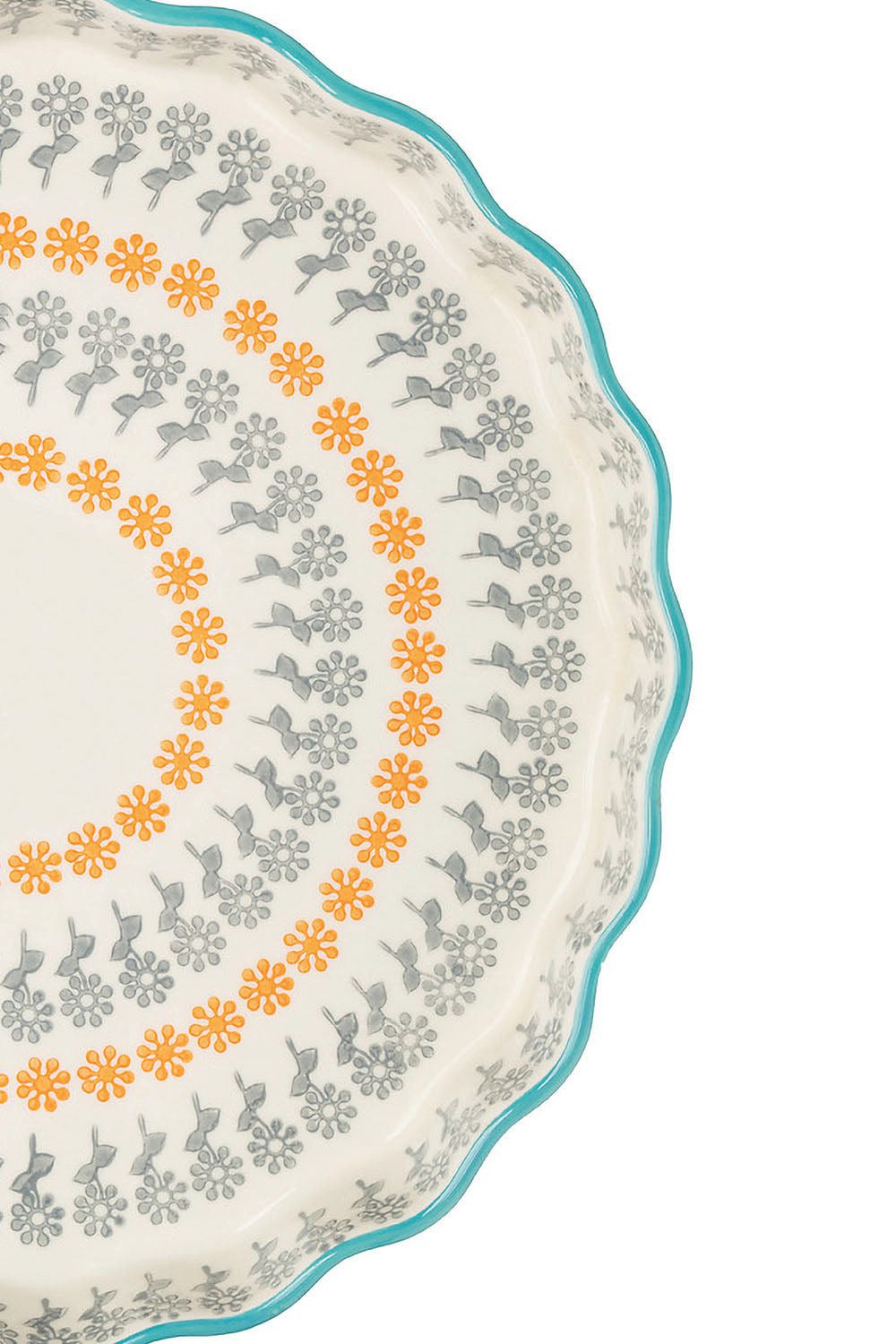 Tranquillo Quicheform Quicheform FLORAL 22 cm orange