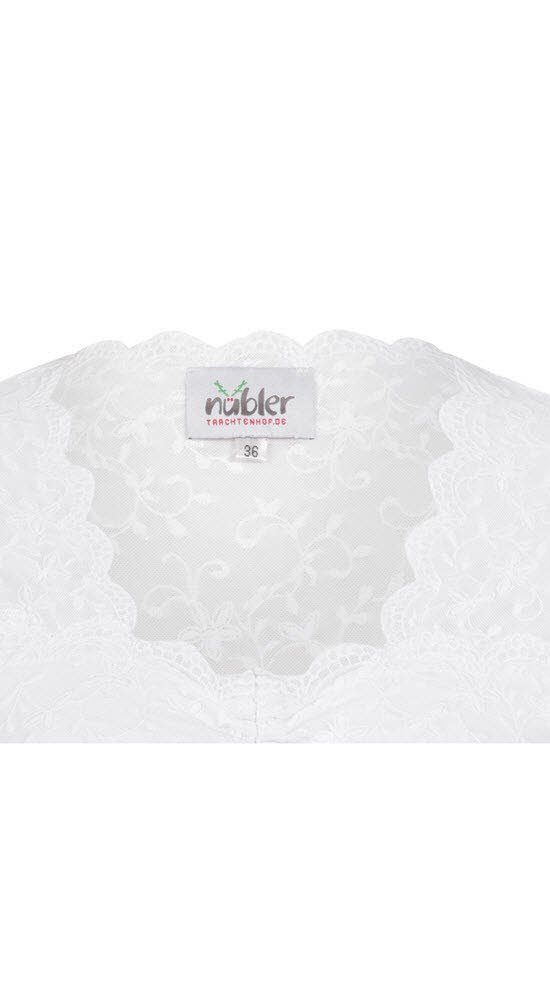 Nübler Dirndlbluse Dirndlbluse Kurzarm Nena in Weiß von Nübler