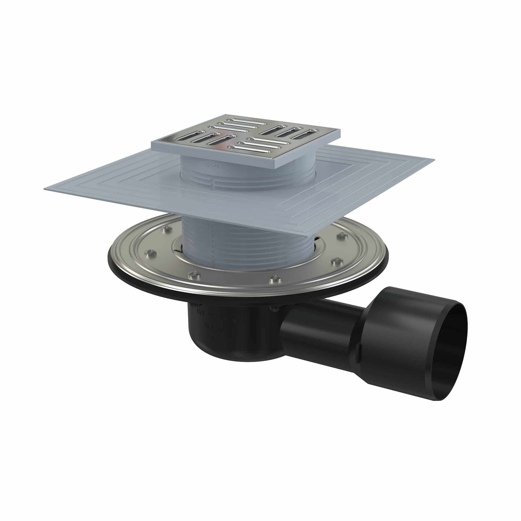 AlcaPlast Siphon AlcaPlast APV Bodenablauf mit, Edelstahlrost Siphon oder Klappe / Duschablauf Terrassenablauf