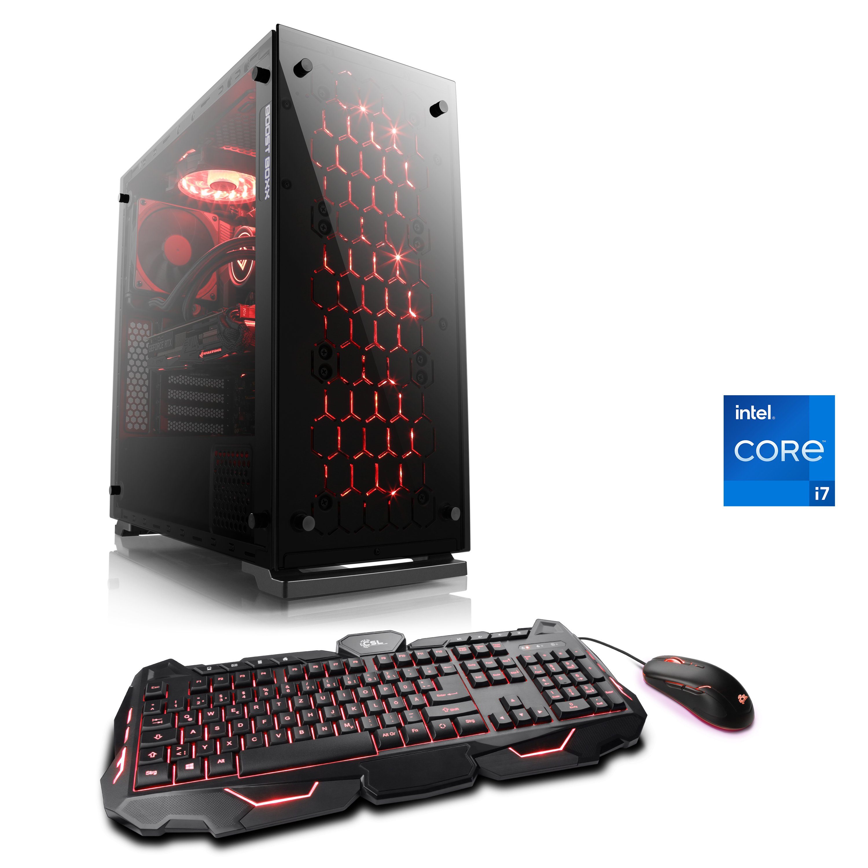 CSL HydroX V27120 Gaming-PC (Intel Core i7 12700F, NVIDIA GeForce RTX 3050, 16 GB RAM, 1000 GB SSD, Wasserkühlung)