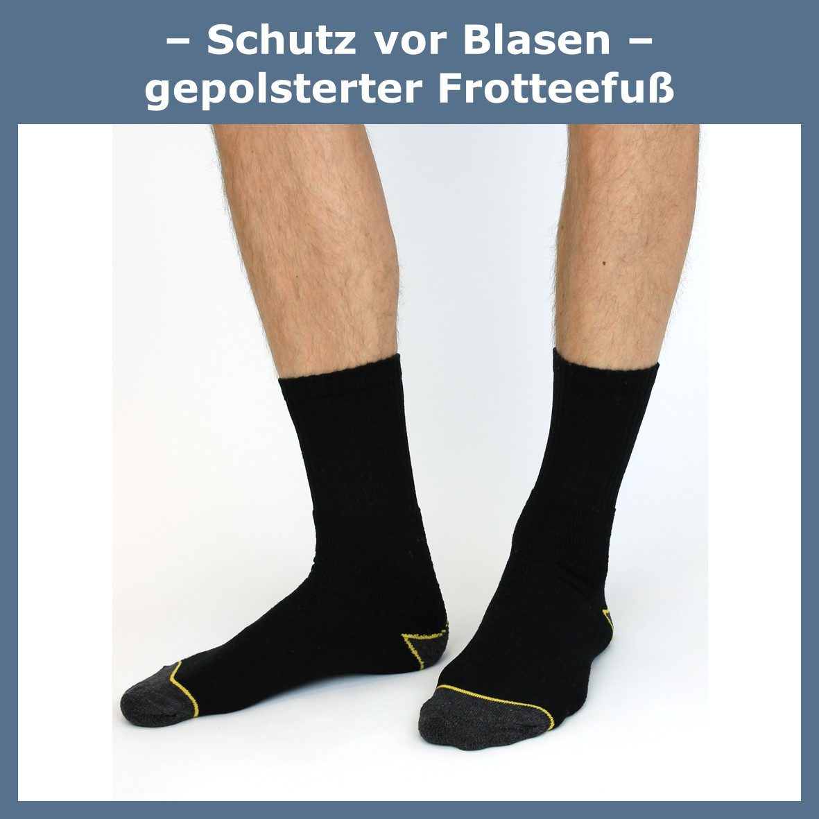 GAWILO Arbeitssocken für Herren mit atmungsaktiver Baumwolle gegen Schweißfüße (12 Paar) Ideal für Sicherheitsschuhe - mit stabilisierendem Rippschaft