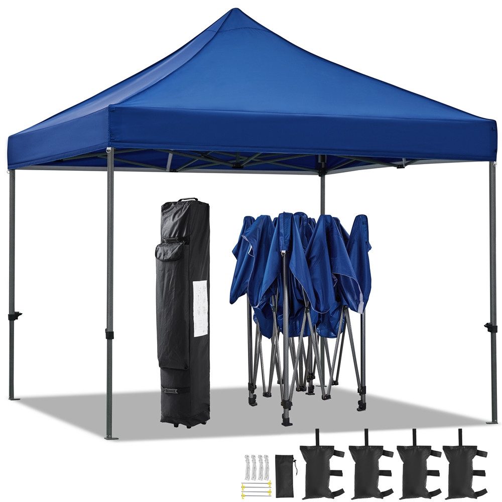 Yaheetech Faltpavillon, 3x3m Pavillon inkl. Tasche mit Rollen