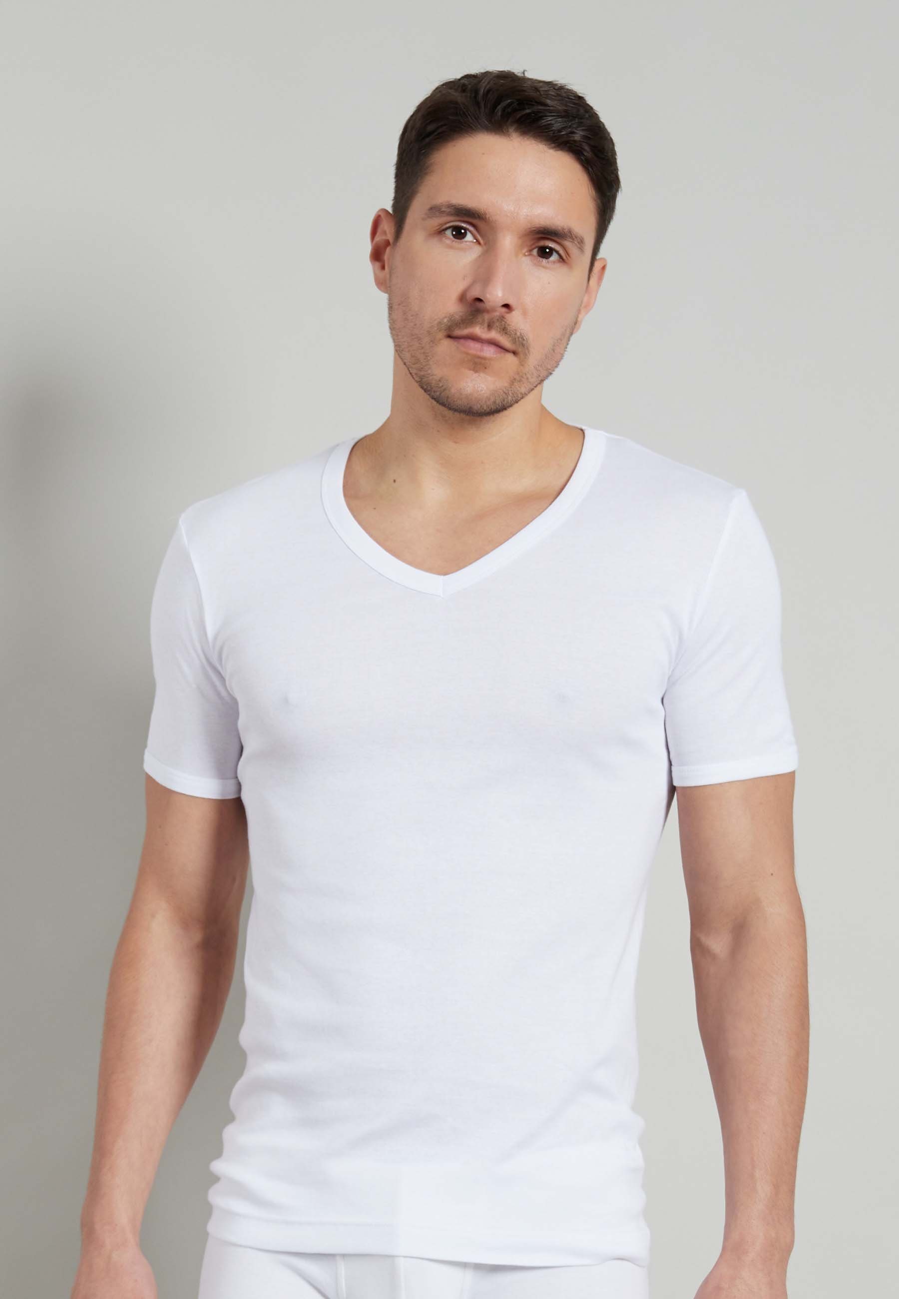 GÖTZBURG Unterhemd GÖTZBURG Herren T-Shirt weiß uni 4er Pack (4-St) günstig online kaufen