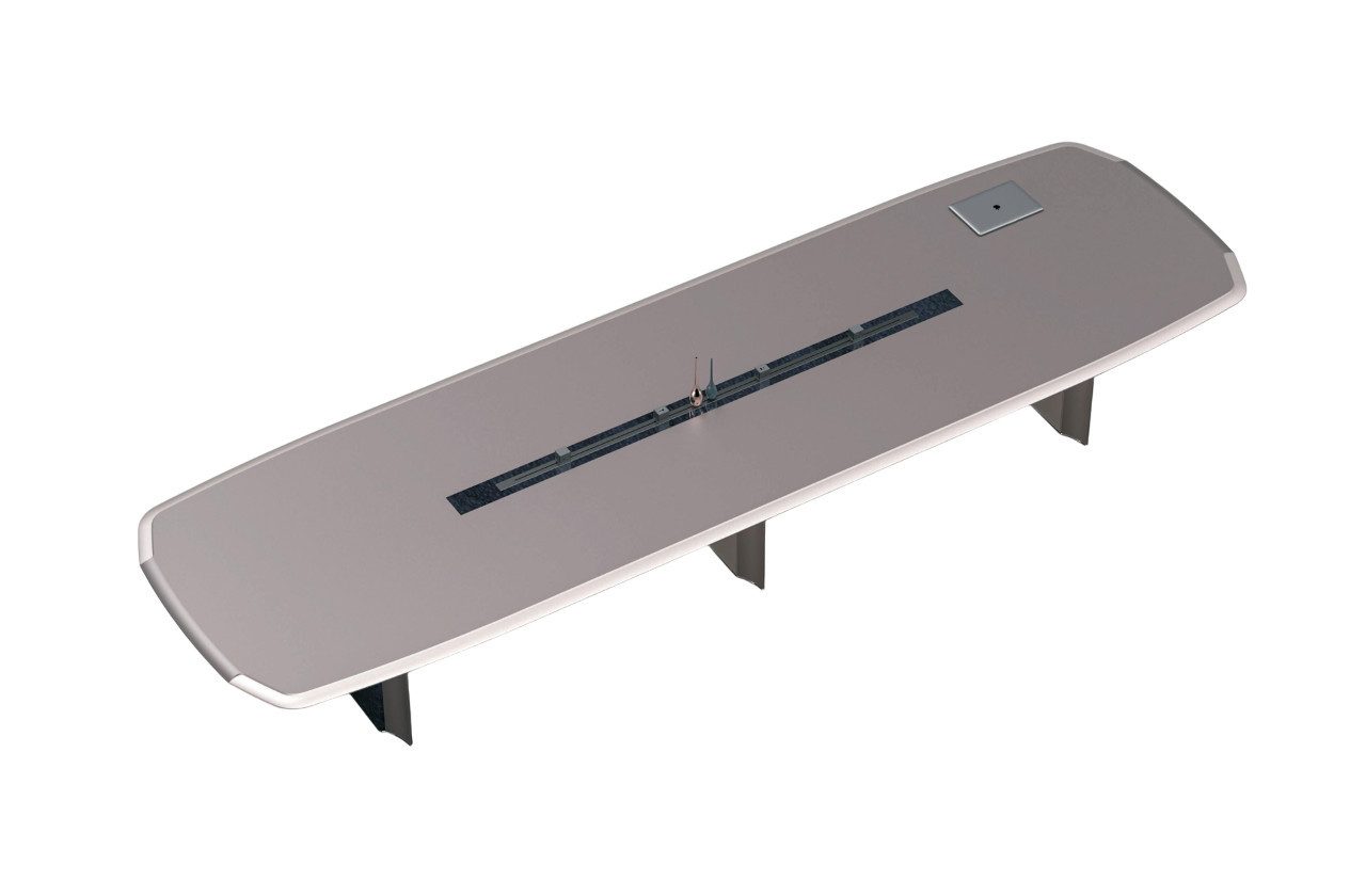 JVmoebel Schreibtisch Luxus Hochglanz Schreibtisch Grau von JVMoebel, MDF-Oberfläche (1-St., 1 Tisch), 480 cm