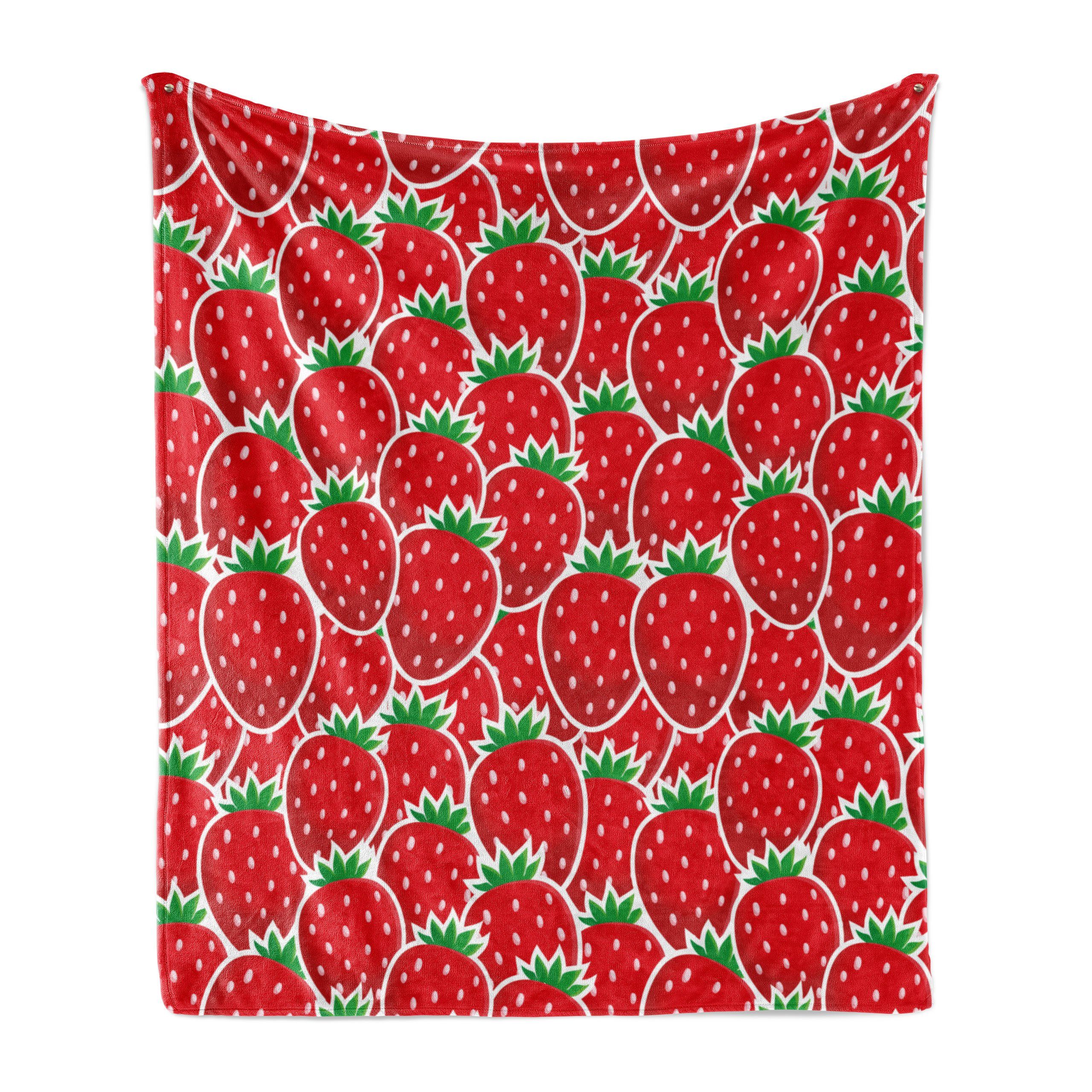 den Strawberry Yummy Außenbereich, Früchte für Innen- Gemütlicher Abakuhaus, und Wohndecke Plüsch Botanik