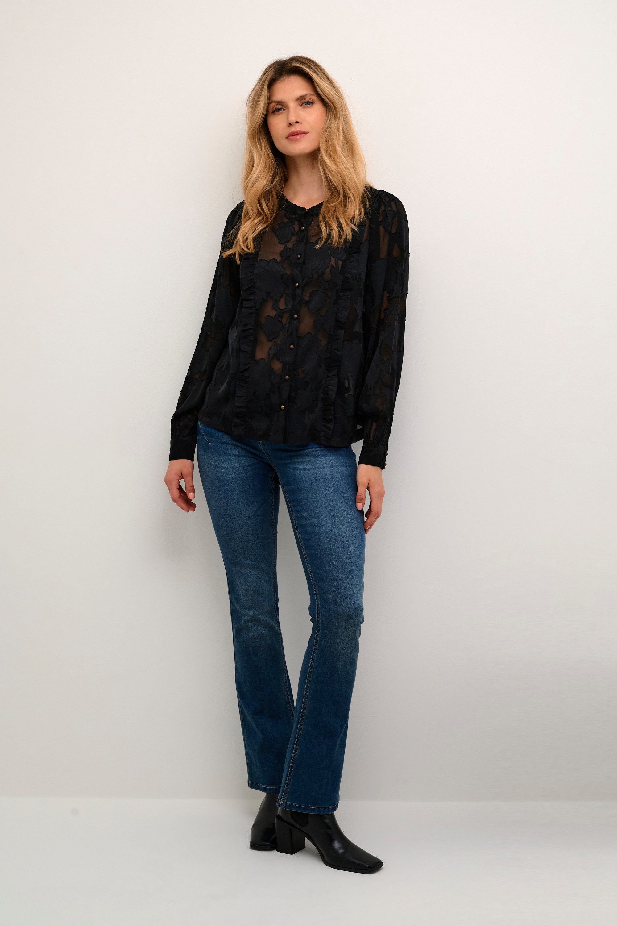 Cream Langarmbluse Langarm-Bluse CRYana