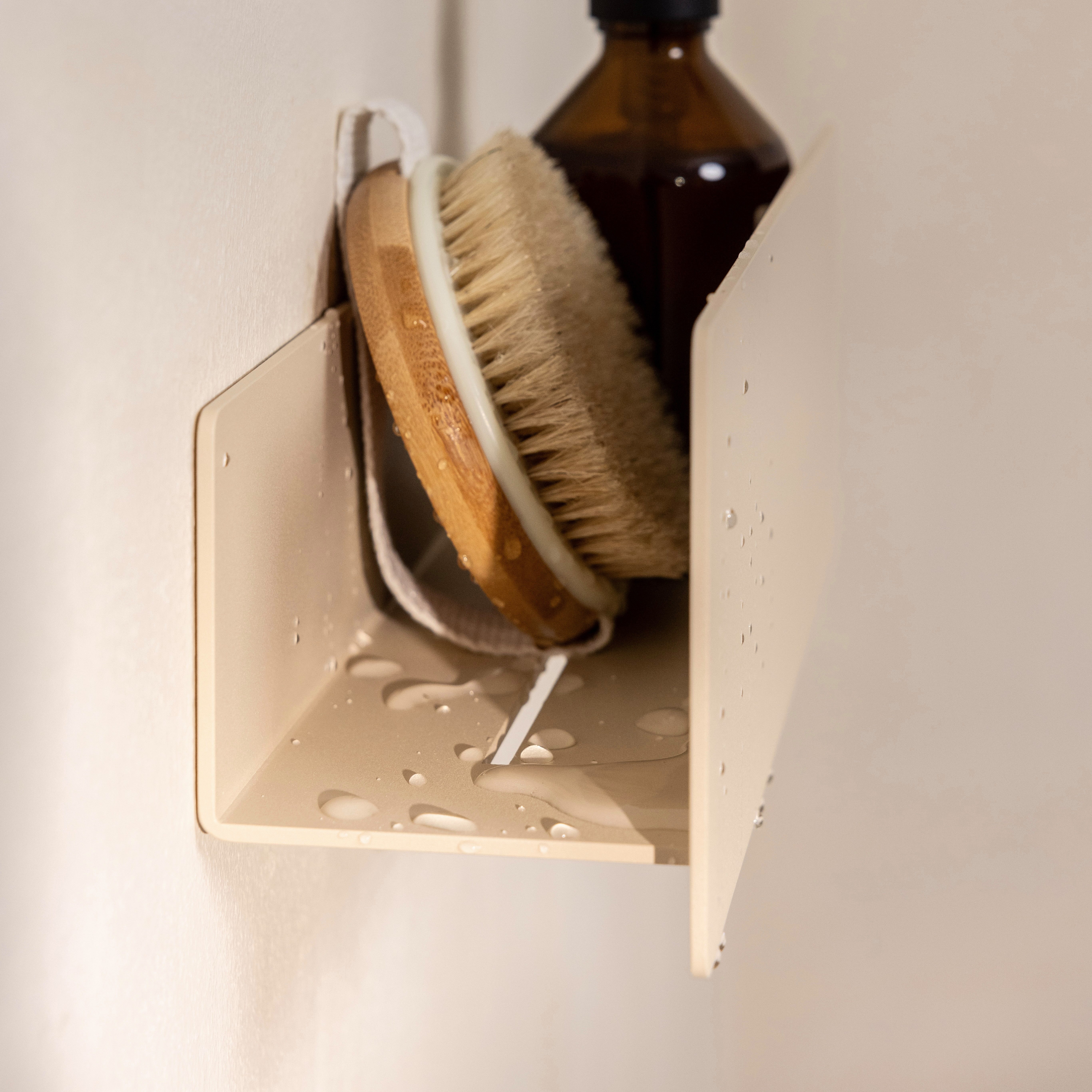 Metallbude Duschablage SHEA aus Aluminium, ohne Bohren, Badorganizer, Duschzubehör, Duschregal