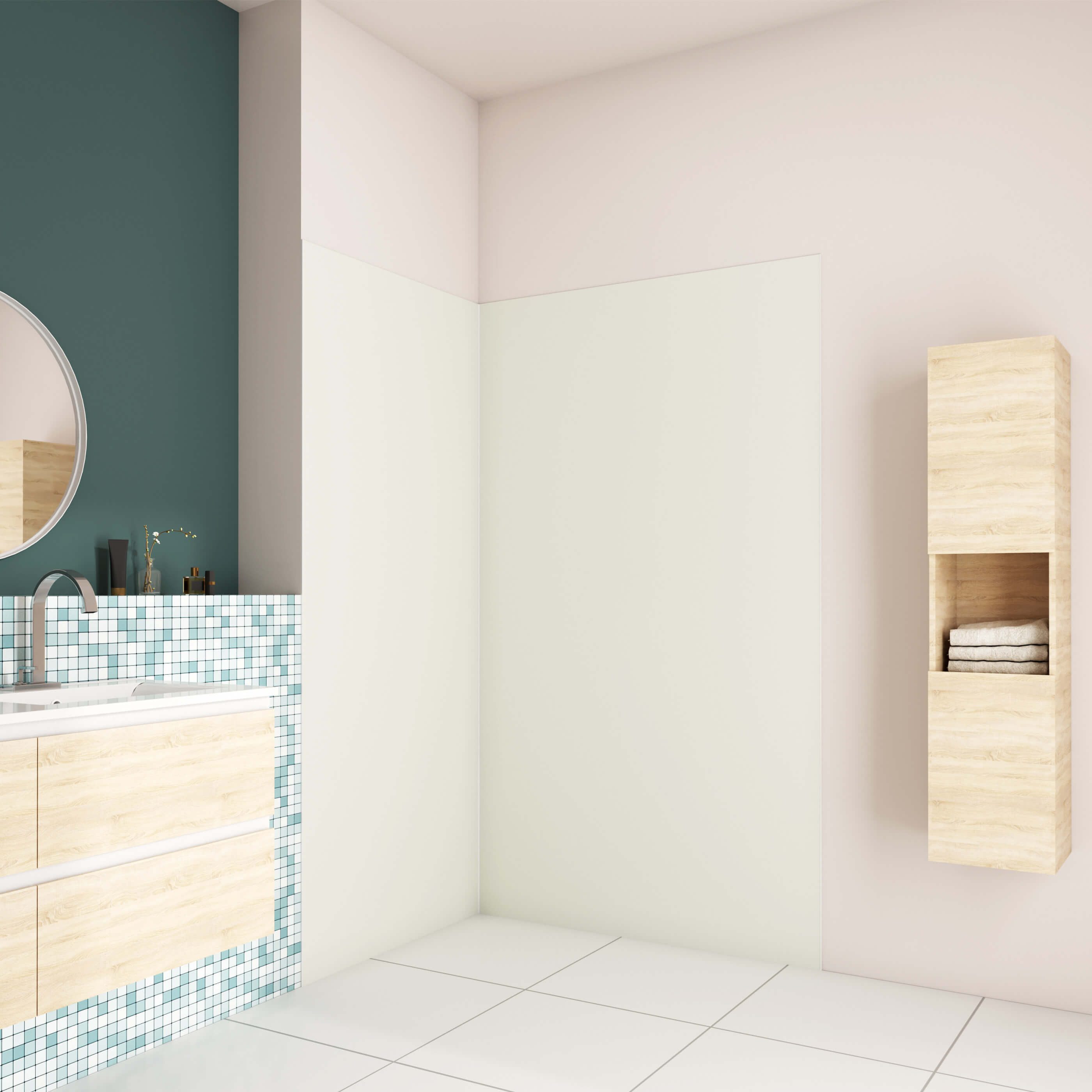 AICA Duschwand Duschrückwand 210cm PE-Aluminiumpaneele wasserdichte günstig online kaufen