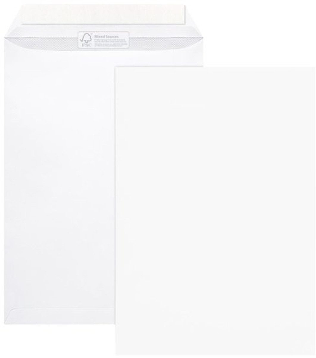 Versandtasche Versandtaschen B4 100g/qm selbstklebend weiß VE=100 Stück.